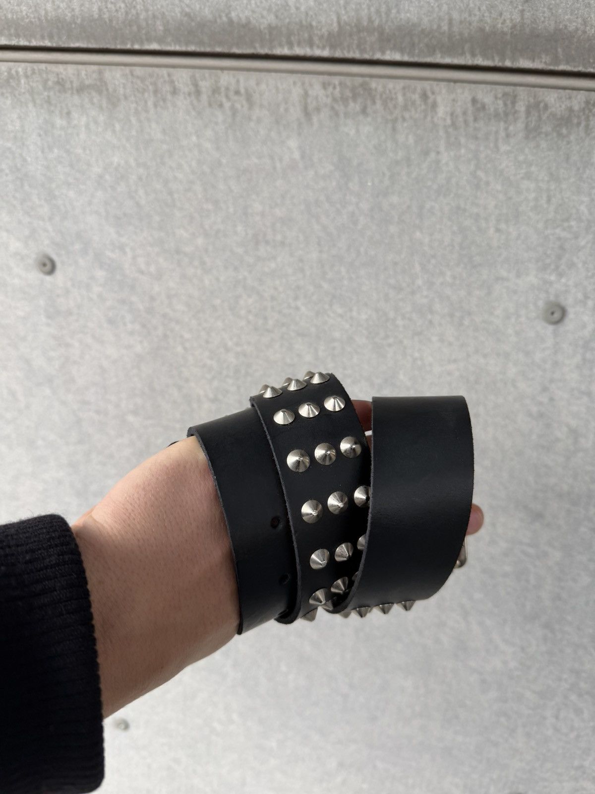 Vintage Avant-garde Spikes Leather Belt Size ONE SIZE - 4 Thumbnail