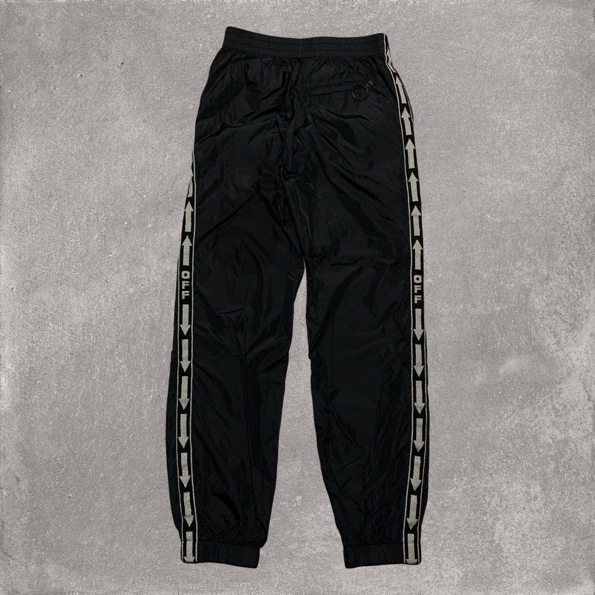 Off-White Off White Small Track Pants Bottoms Black Nylon Virgil Abloh Size US 30 / EU 46 - 2 Thumbnail