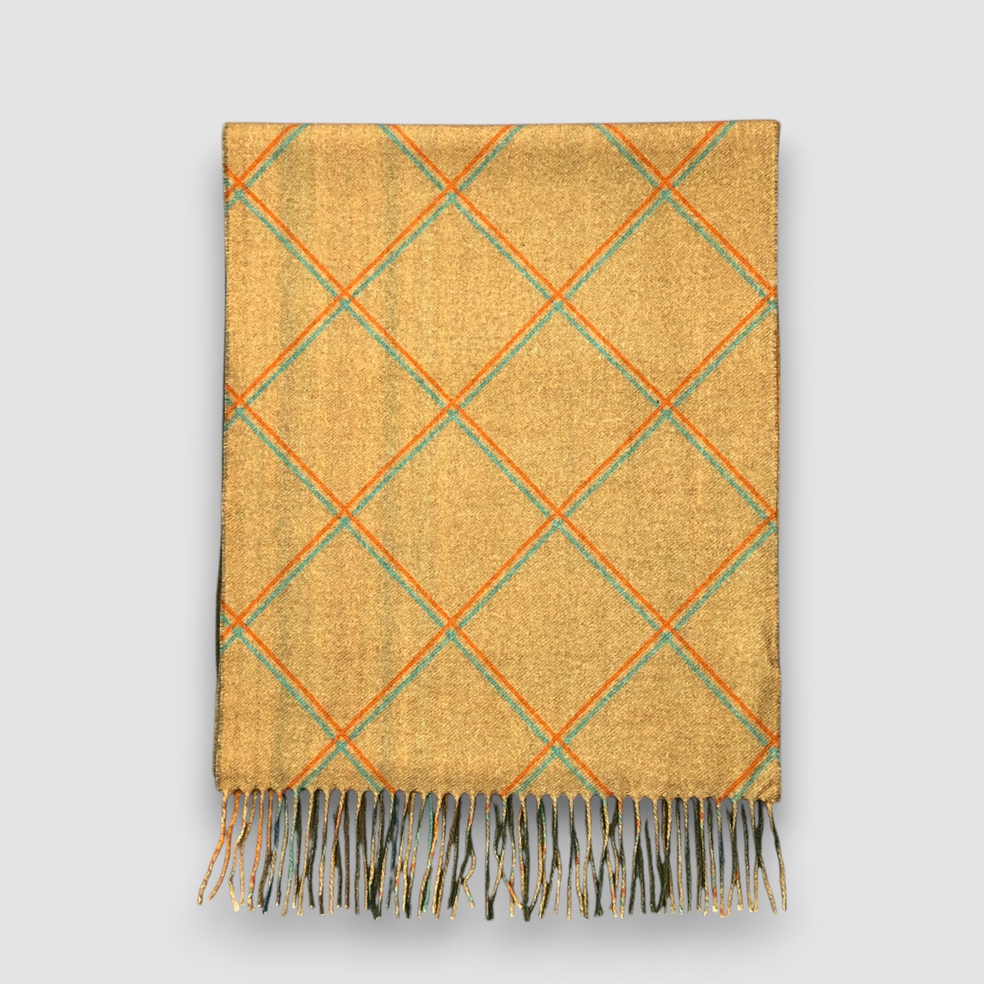 Japanese Brand Vintage Winter Scarf Muffler Wool Cashmere Scarves Size ONE SIZE - 3 Thumbnail
