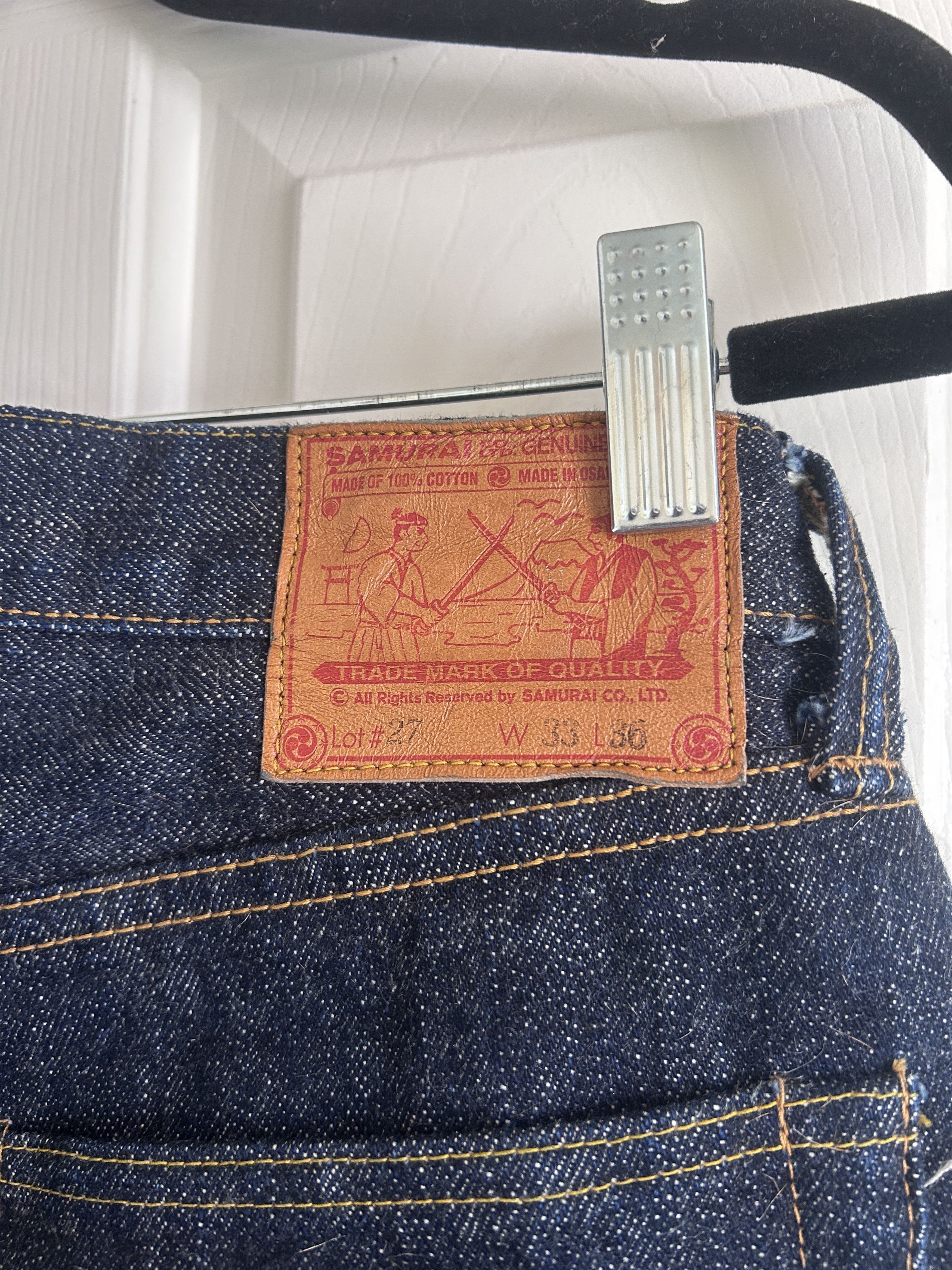 Samurai Jeans Samurai Selvedge Denim S710xx 19oz II "Kiwami" 33x36 Size US 33 - 4 Thumbnail