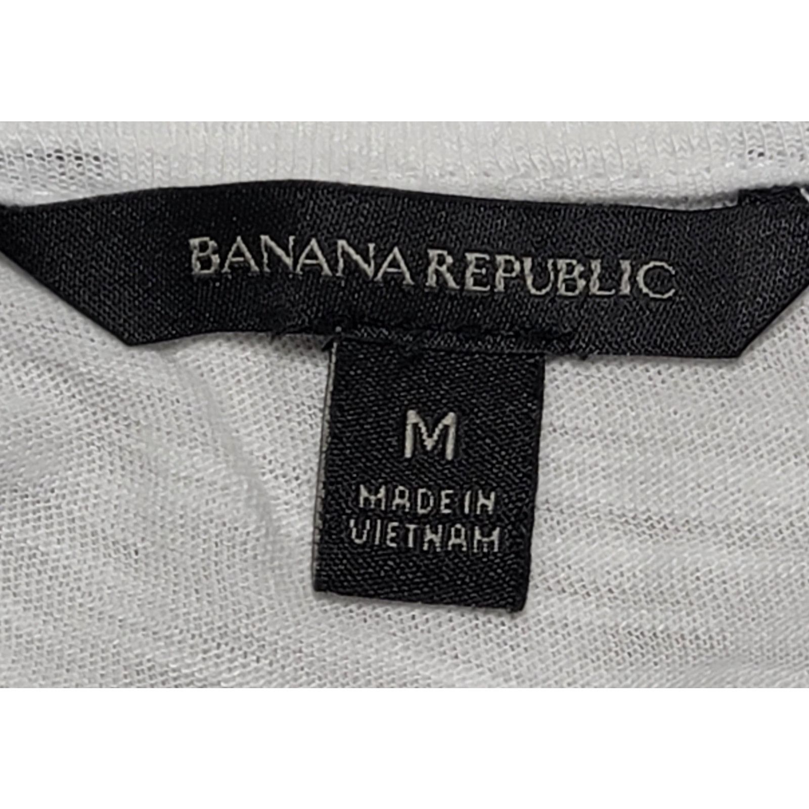 Banana Republic Banana Republic White Slub Knit Exposed Stitching Top Medium Size M / US 6-8 / IT 42-44 - 4 Thumbnail