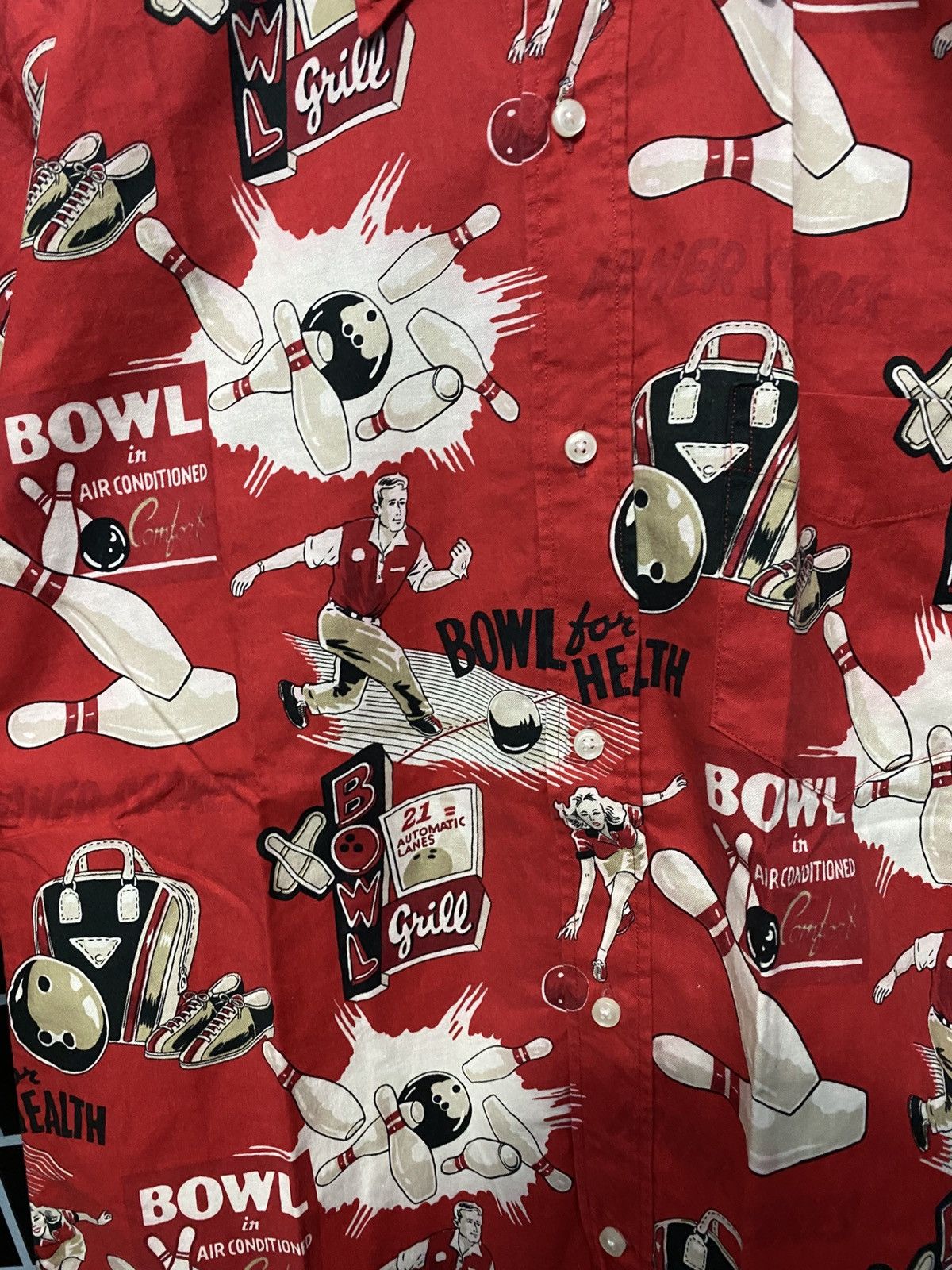 Dry Bones × Vintage Dry Bones single needle vintage AOP Bowling Shirts Size US S / EU 44-46 / 1 - 3 Thumbnail