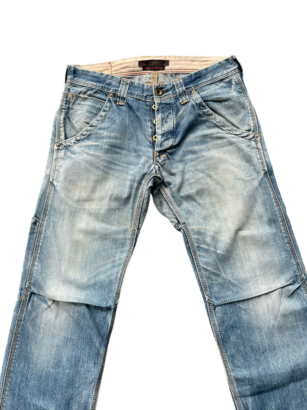 Japanese Brand × Vintage Vintage Blue Way Faded Denim Size US 33 - 3 Thumbnail