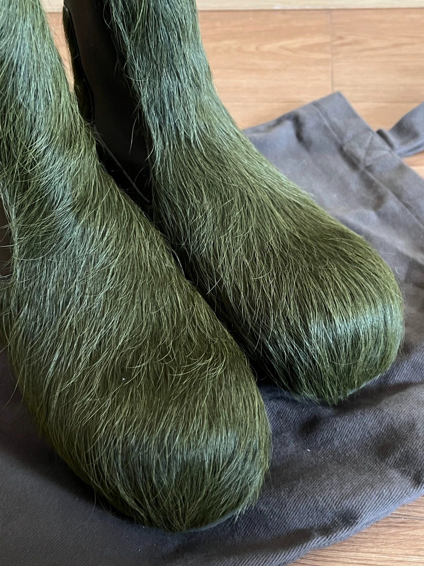 Rick Owens Rick Owens horsehair boots, green horsehair Size US 7 / EU 40 - 3 Thumbnail