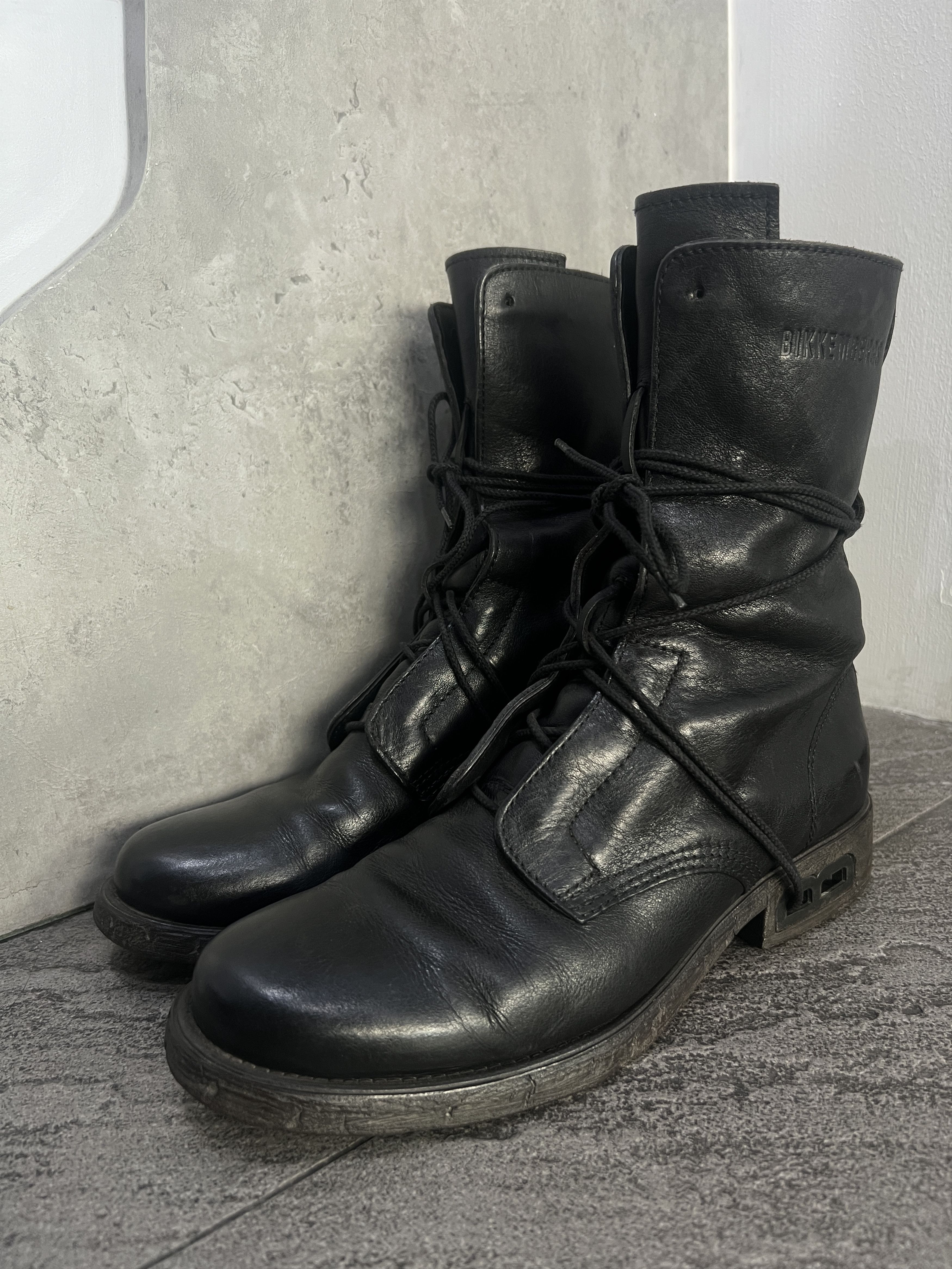 Dirk Bikkembergs Dirk Bikkembergs Leather Combat Boots Black EU41 Size US 8 / EU 41 - 1 Thumbnail