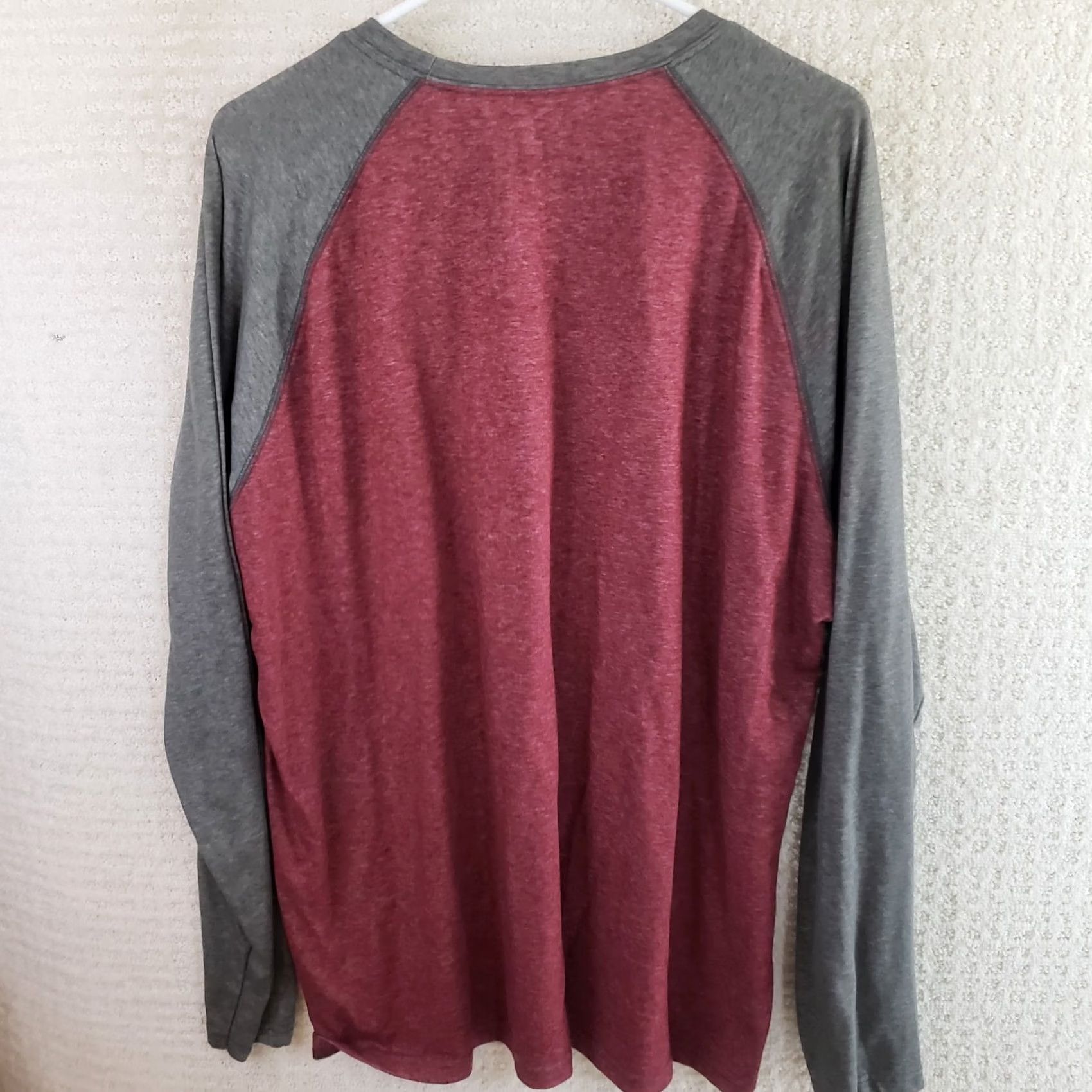 Vintage Columbia Men’s Omni-Wick Baseball Tee Long Sleeve Shirt Heather Red Gray XL Size US XL / EU 56 / 4 - 6 Thumbnail