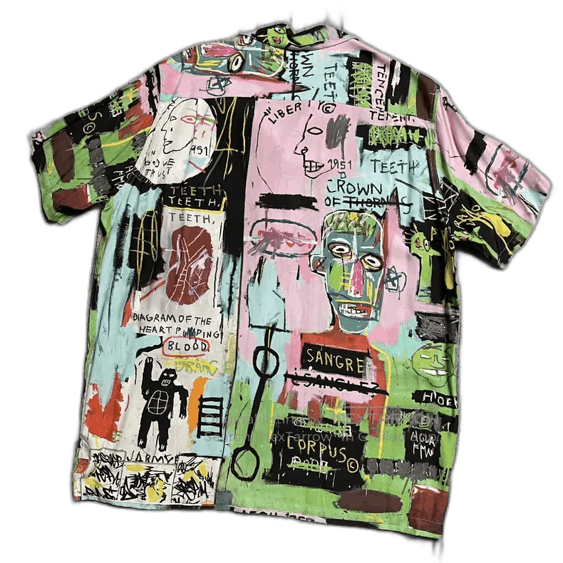 Wacko Maria WACKO MARIA x BASQUIAT Graffiti Cuban Collar Shirt Size US L / EU 52-54 / 3 - 1 Thumbnail