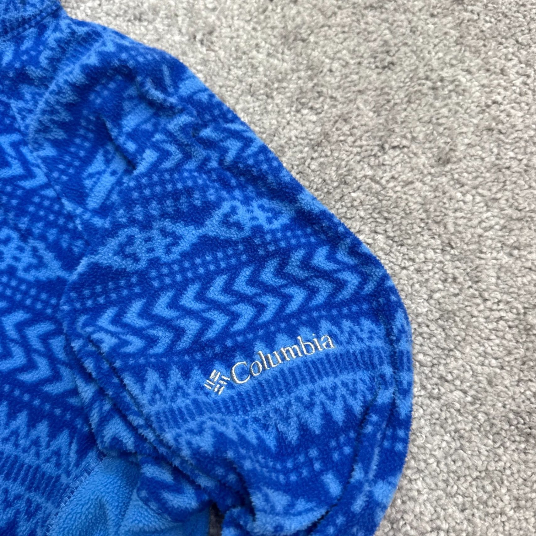 Vintage Columbia Sweatshirt Womens Medium Blue Geometric Aztec 1/4 Zip Pullover Jacket Size M / US 6-8 / IT 42-44 - 5 Thumbnail
