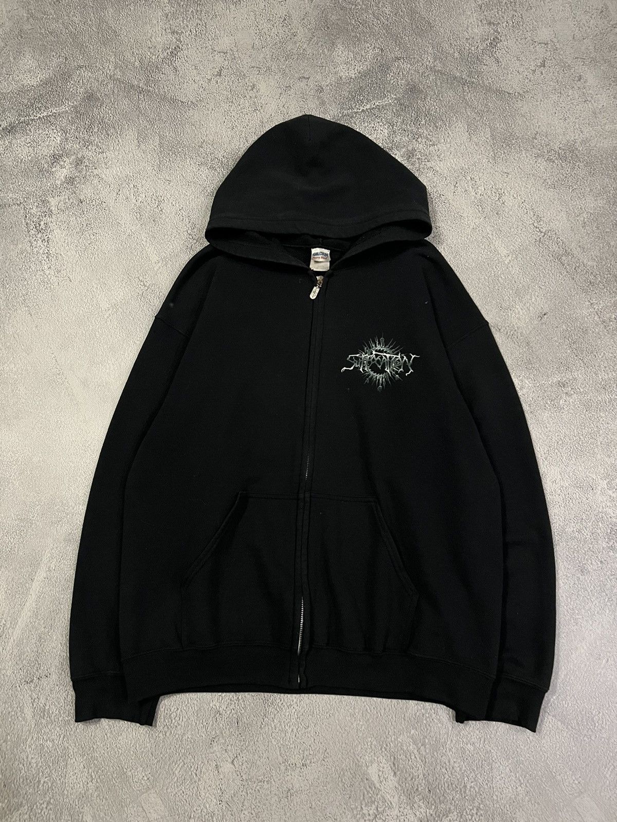 Band Tees Vintage Y2k SUFFOCATION 2008 Death Metal Zip Hoodie 00’s Size US L / EU 52-54 / 3 - 3 Thumbnail
