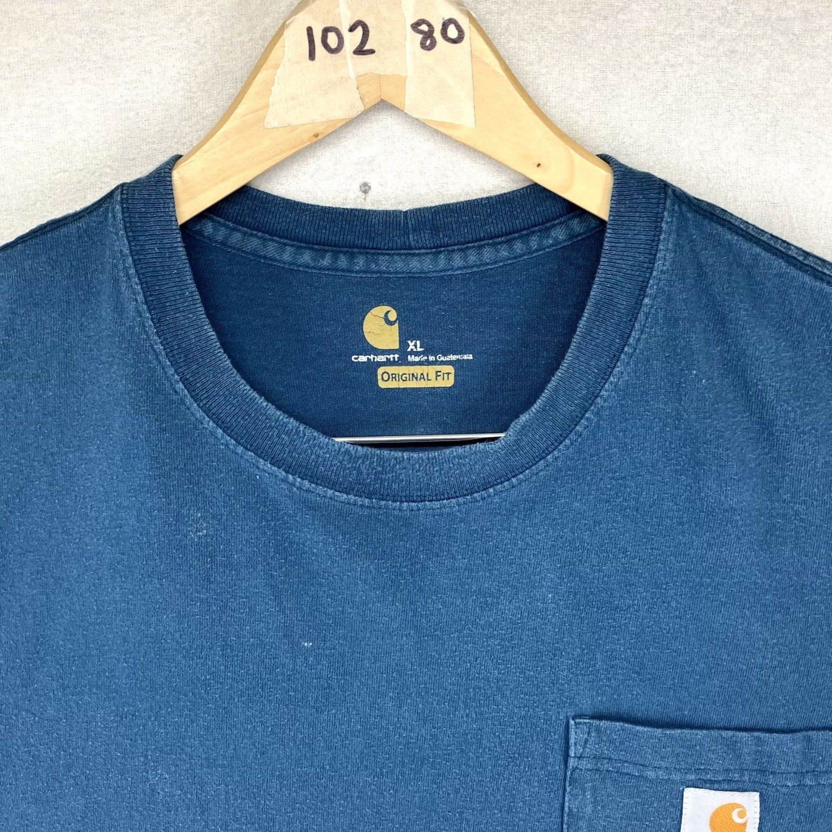 Carhartt VINTAGE Carhartt Mens T-Shirt Crew Neck Graphic Print Fisherman 2XL Dark Teal Casual Outdoor Classic Men’s Shirts Size US XXL / EU 58 / 5 - 6 Thumbnail