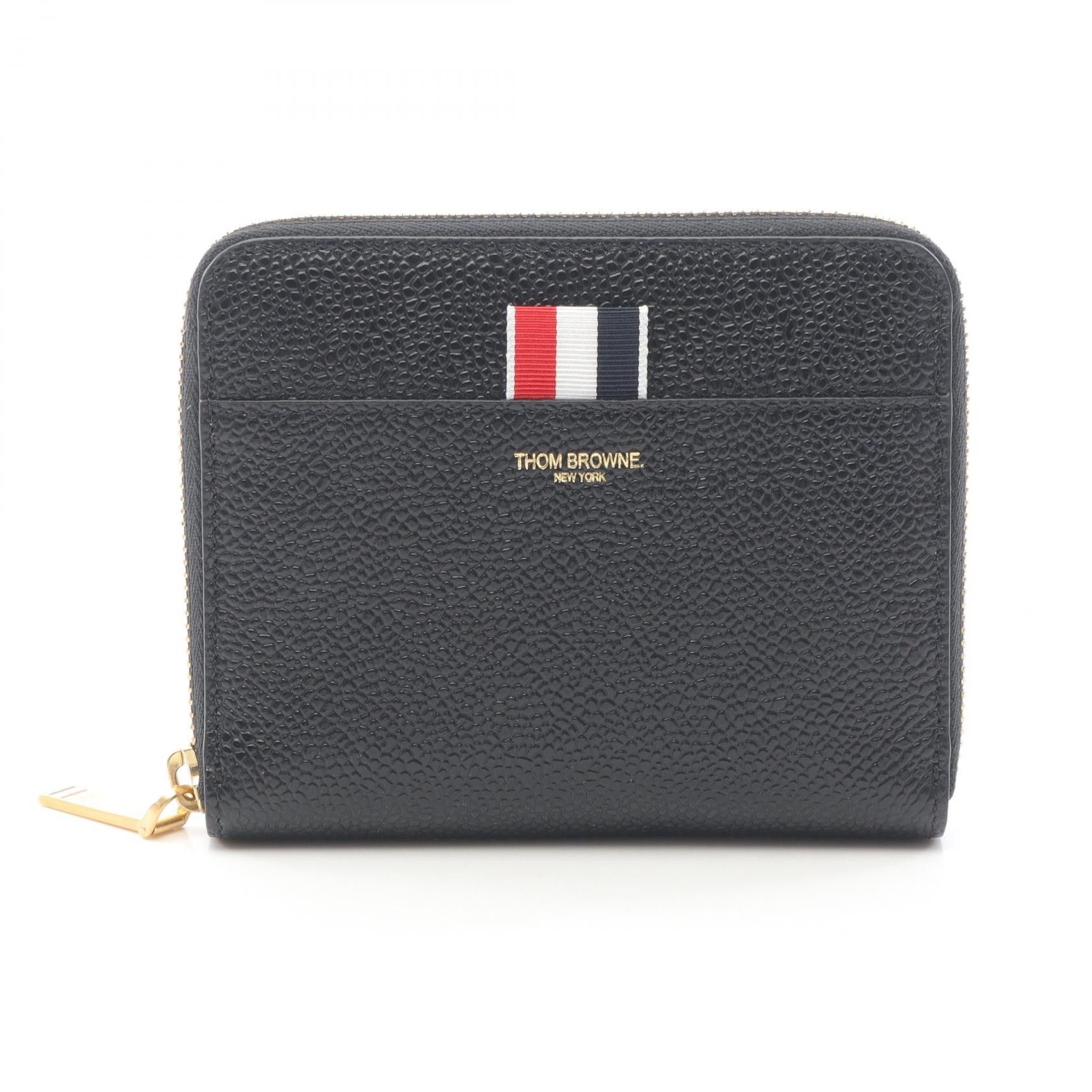 Thom Browne Thom Browne Thom Browne FAW013A00198001 Leather Wallet Leather Short Wallet FAW013A00198001 DUTY FREE for USA Size ONE SIZE - 1 Thumbnail