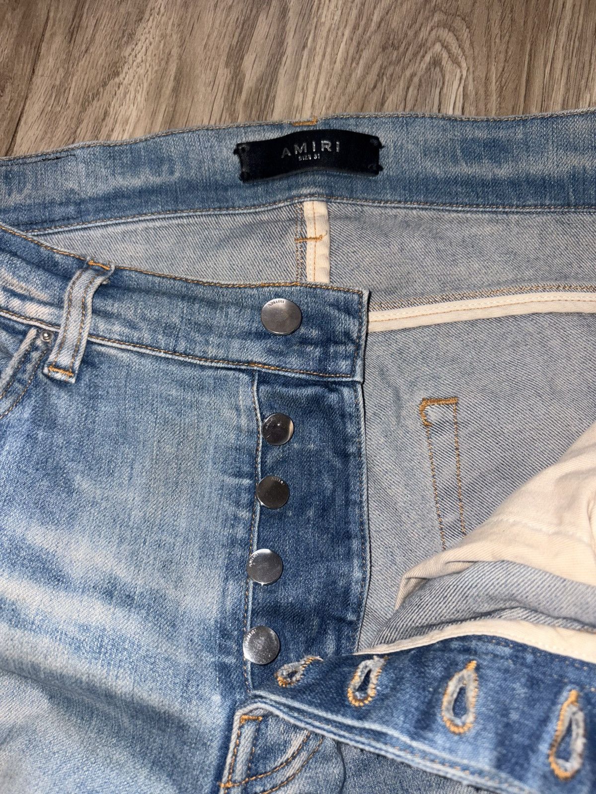 Amiri Amiri Clay Indigo Plaid MX2 Jeans Size US 31 - 2 Thumbnail