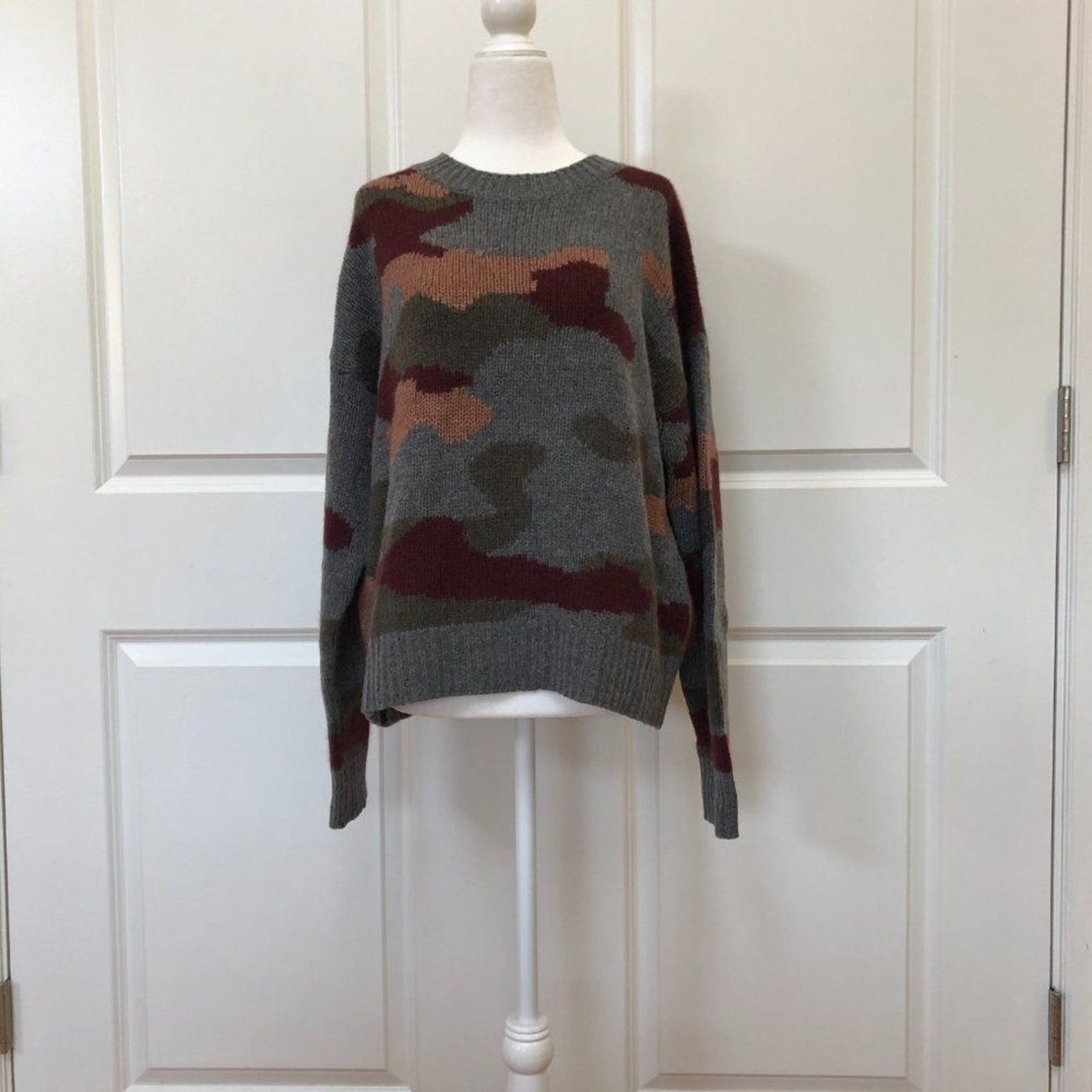 360Cashmere Camo Print Wool & Cashmere Sweater Size S / US 4 / IT 40 - 4 Thumbnail