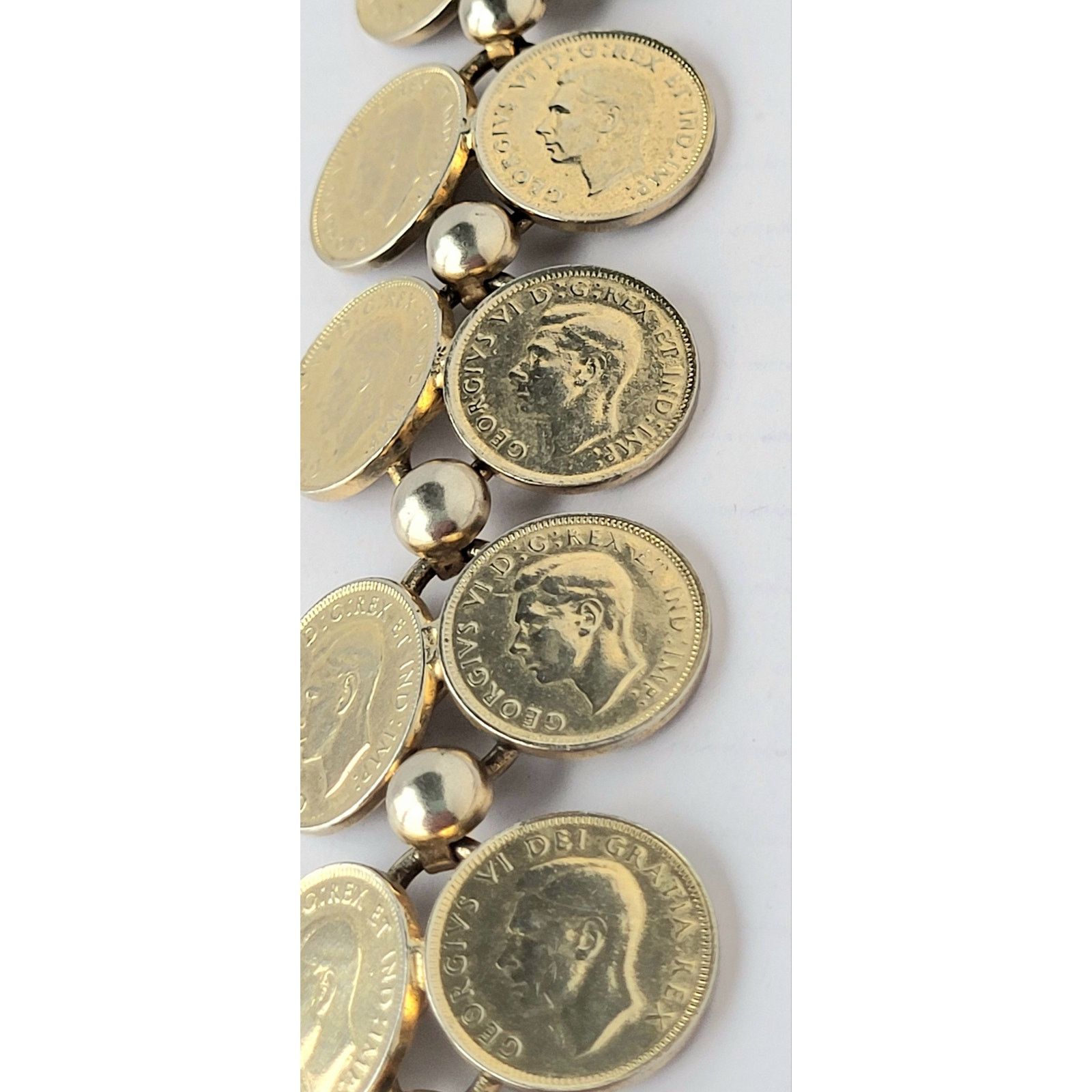 Other Canada Coin Charm Bracelet Vintage 1940s Gold Funky Chic Size ONE SIZE - 3 Thumbnail