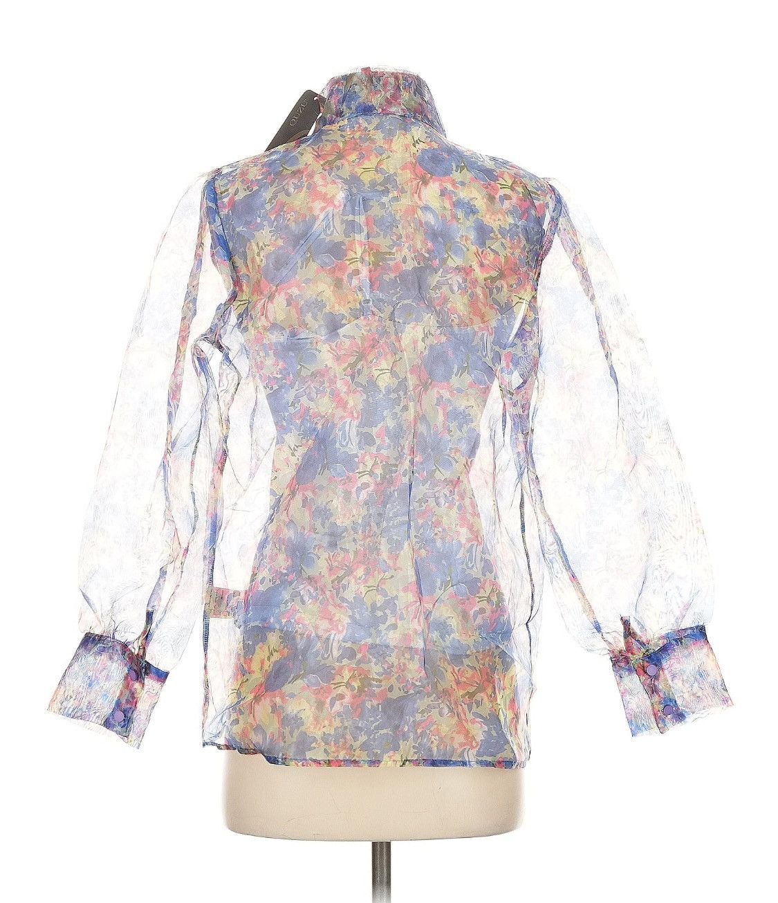 Other Quzu Floral Bow Sheer Blouse Size M / US 6-8 / IT 42-44 - 3 Thumbnail