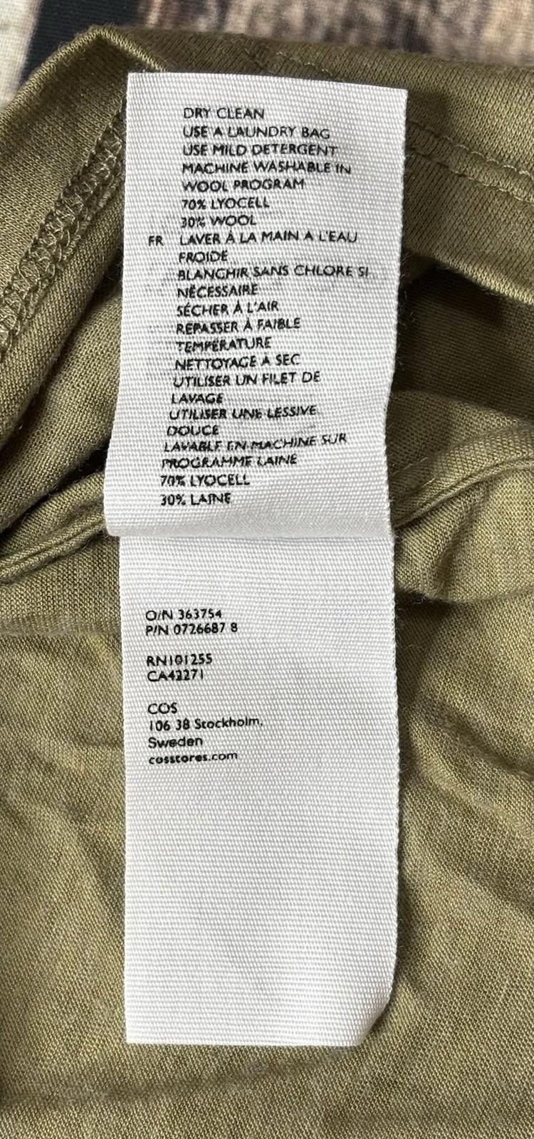 Cos Cos Tank Top Women's XS Wool Blend Turtleneck Size XS / US 0-2 / IT 36-38 - 5 Thumbnail