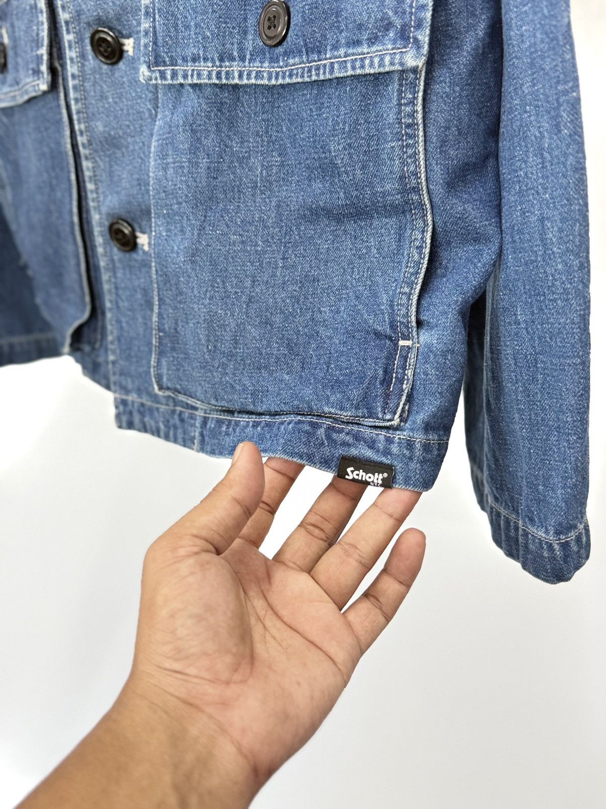 Schott 🔥 SCHOTT N.Y.C Amekaji Japan Denim Style Chore Jacket - L Size US L / EU 52-54 / 3 - 6 Thumbnail