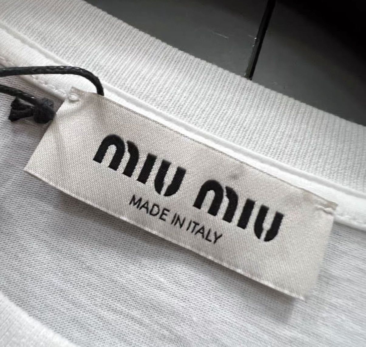 Miu Miu Miu Miu White Logo Short Sleeve Top J41 Size M / US 6-8 / IT 42-44 - 4 Thumbnail