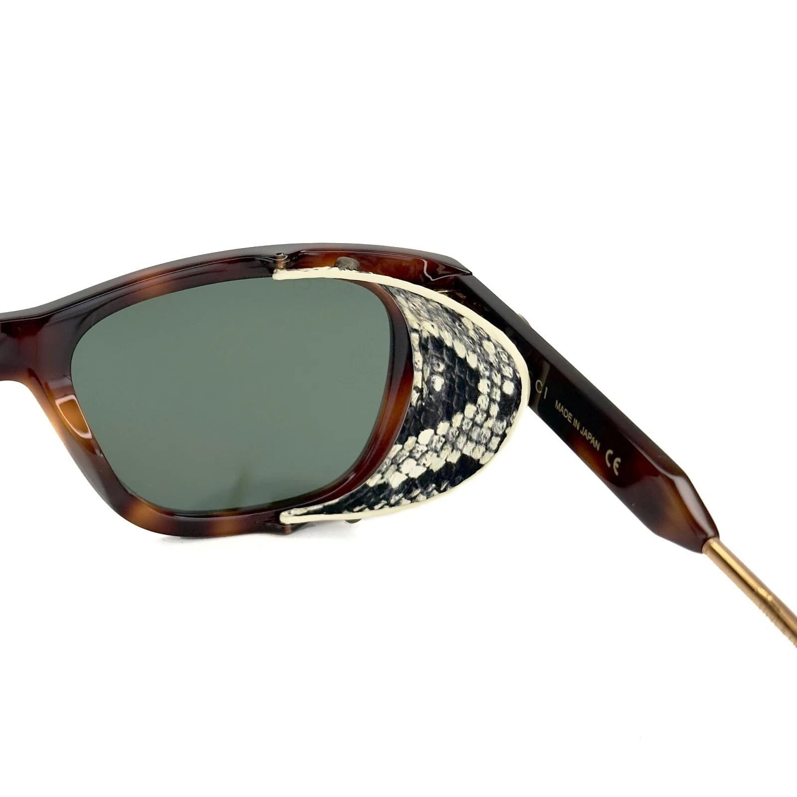 Gucci GUCCI GG0671S Guilloché 0671 Brown Blinker Sunglasses 002 Size ONE SIZE - 7 Thumbnail