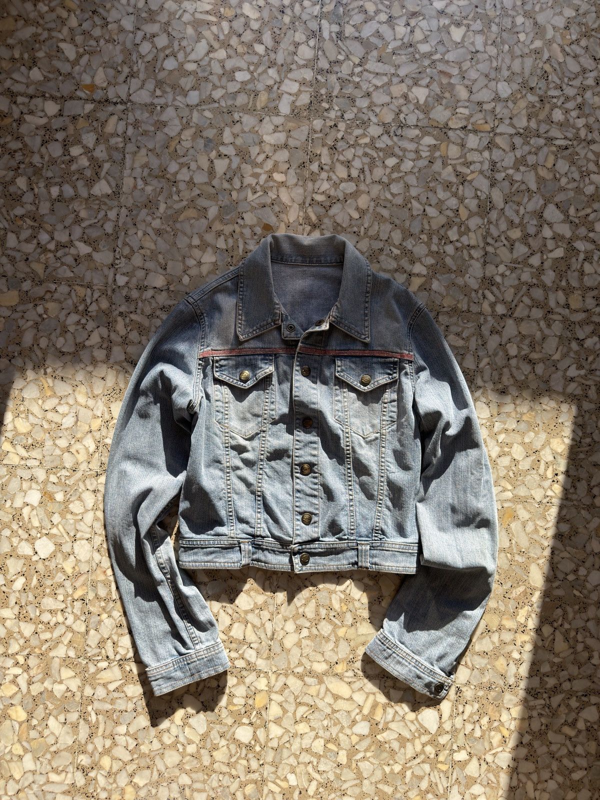 Just Cavalli Roberto Just Cavalli Vintage Denim Trim Blue Jacket S Italy Size S / US 4 / IT 40 - 2 Thumbnail