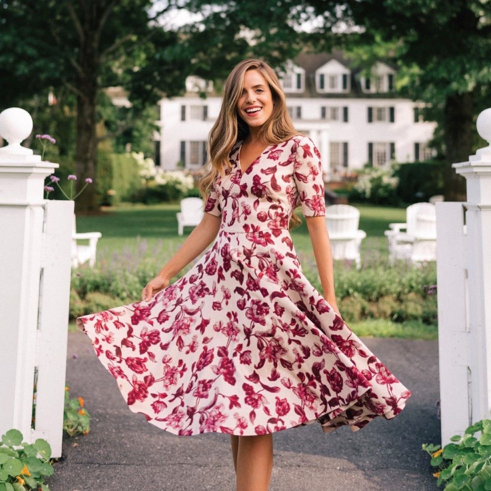 Other Gal Meets Glam Edith Floral Print A-Line Dress in size 6 NWT Size M / US 6-8 / IT 42-44 - 2 Thumbnail