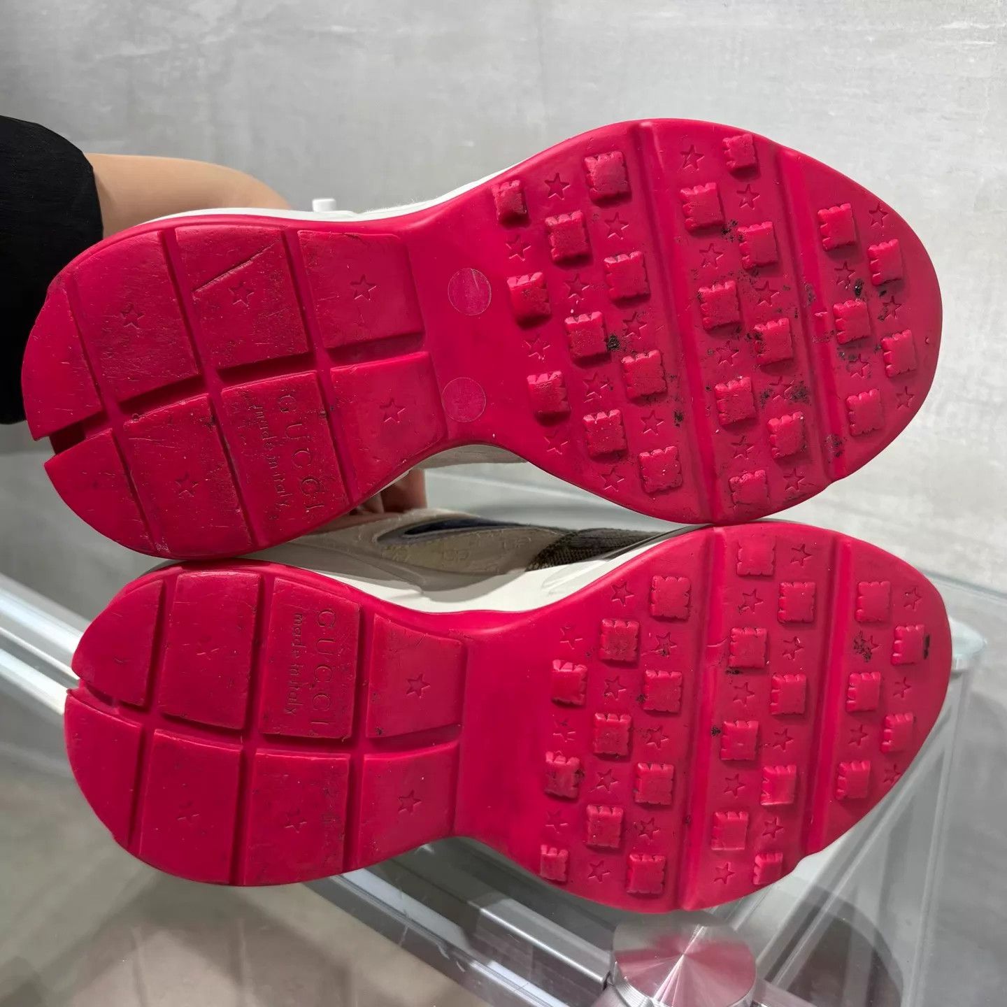 Gucci Gucci Pink GG Supreme Print Dad Sneakers 35 Size US 4 / IT 34 - 8 Thumbnail