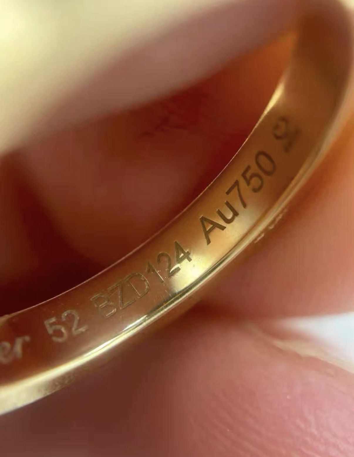 Cartier Cartier 18K Rose Gold C Series Signature Ring J38 Size ONE SIZE - 3 Thumbnail
