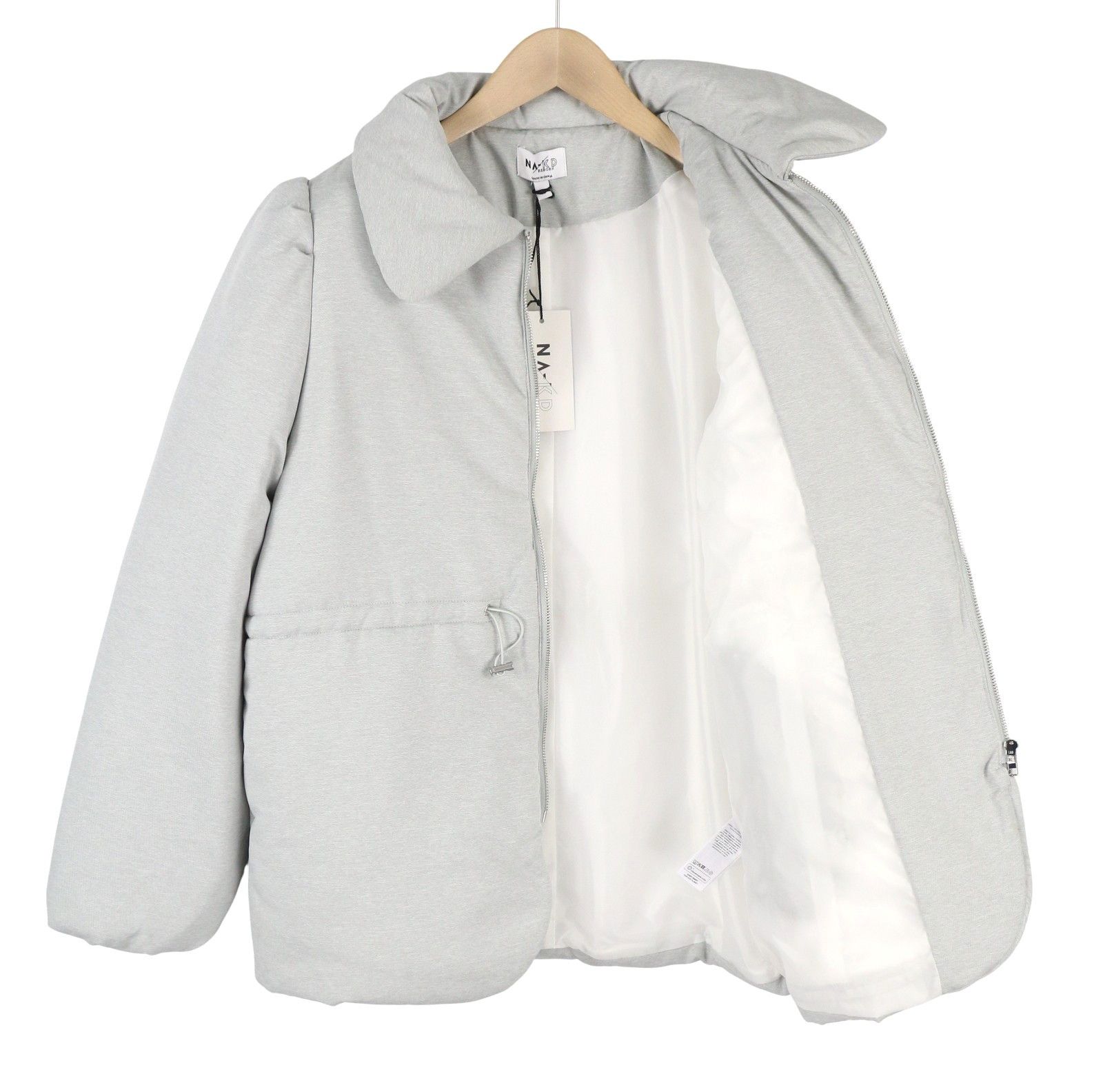 Other MELANGE PADDED EU38 Grey Spread Neck Full Zip 88015 Size M / US 6-8 / IT 42-44 - 3 Thumbnail