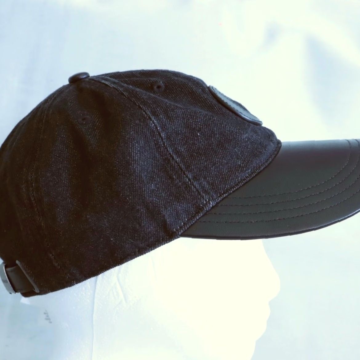 Coach Coach Baseball Hat Men's ML Leather Brim Black Denim Sig C Size ONE SIZE - 3 Thumbnail