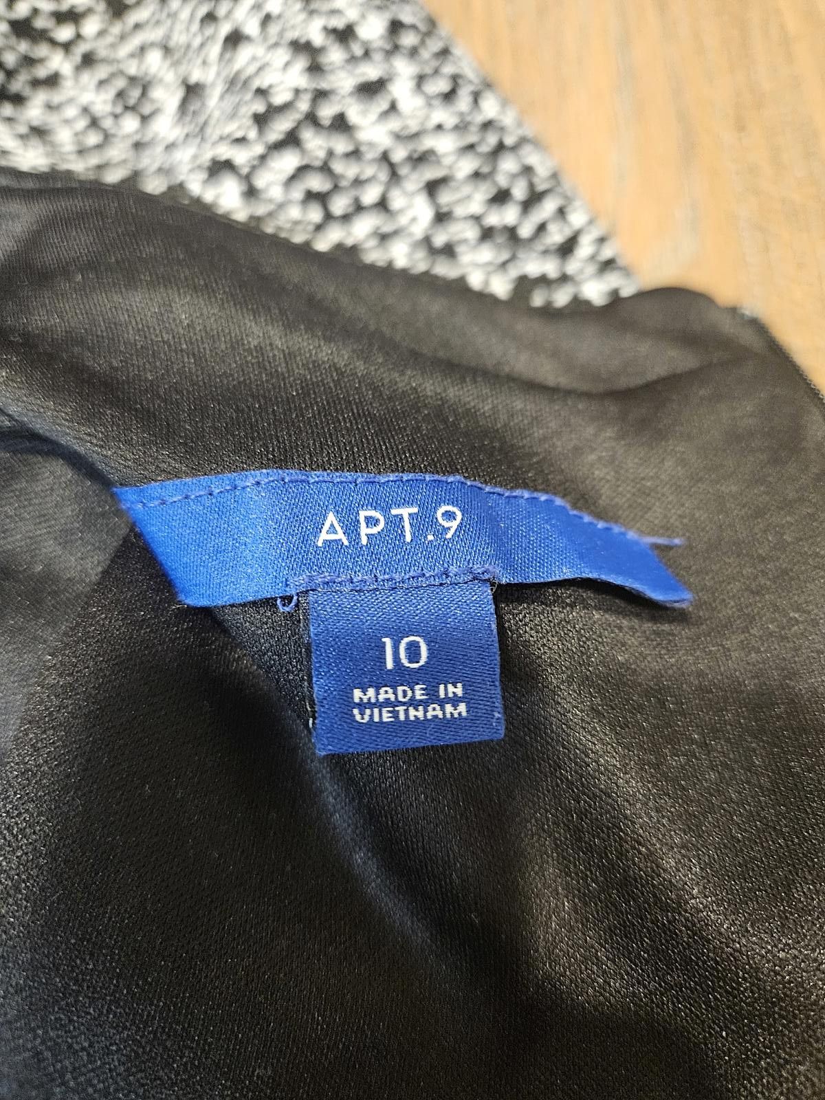 Apt. 9 Apt 9 Black and Gray Sheath Dress Size L / US 10 / IT 46 - 6 Thumbnail