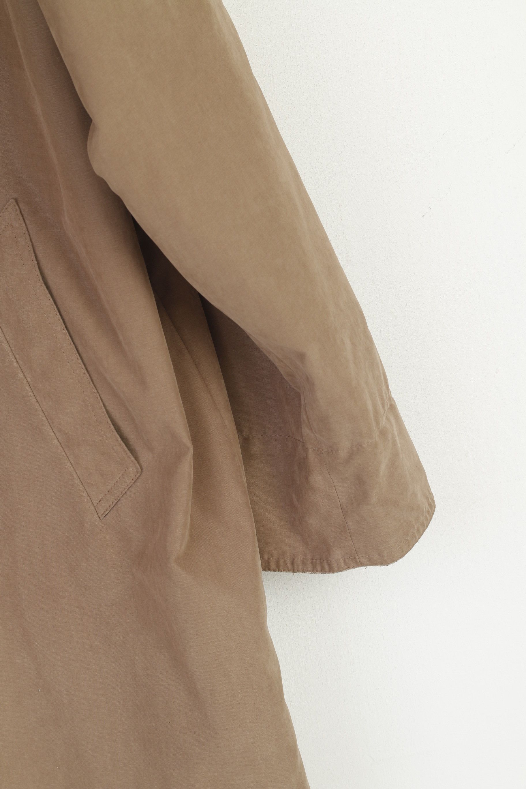 Vintage Finn-Flare Collection Women 40 L Coat Taupe Zip Up 7156 Size L / US 10 / IT 46 - 8 Thumbnail