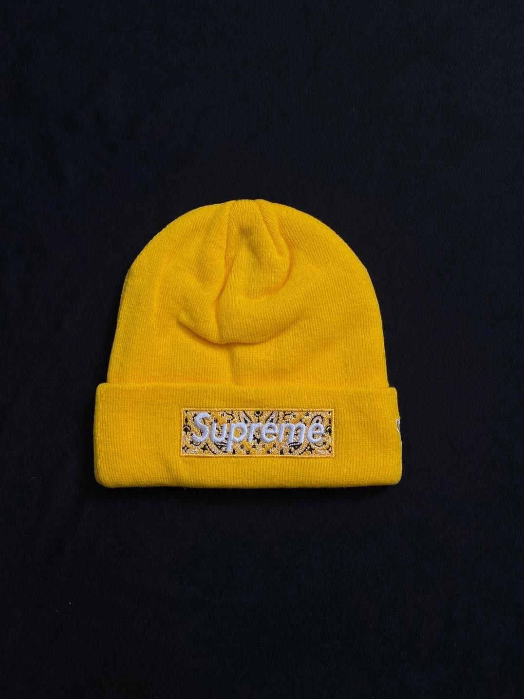 Rare 19FW Supreme New Era Bandana Box Logo Beanie Hats