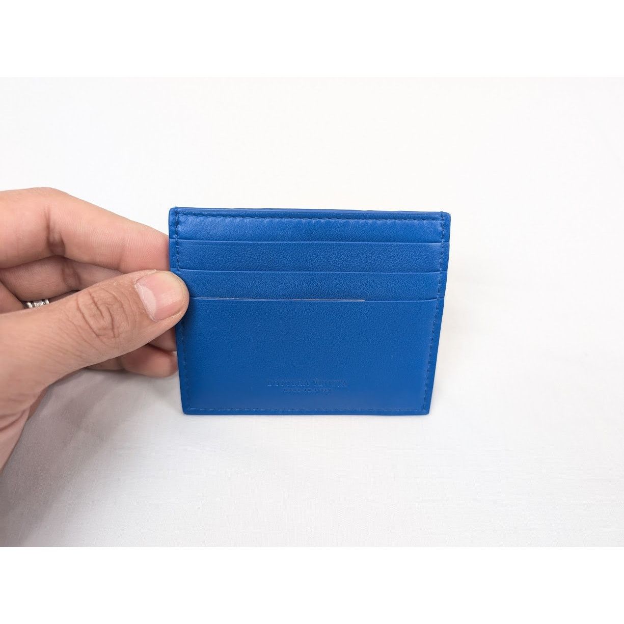 Bottega Veneta o1rshd1 Size: OS / Intrecciao Nappa Card Case in Blue Size ONE SIZE - 7 Thumbnail