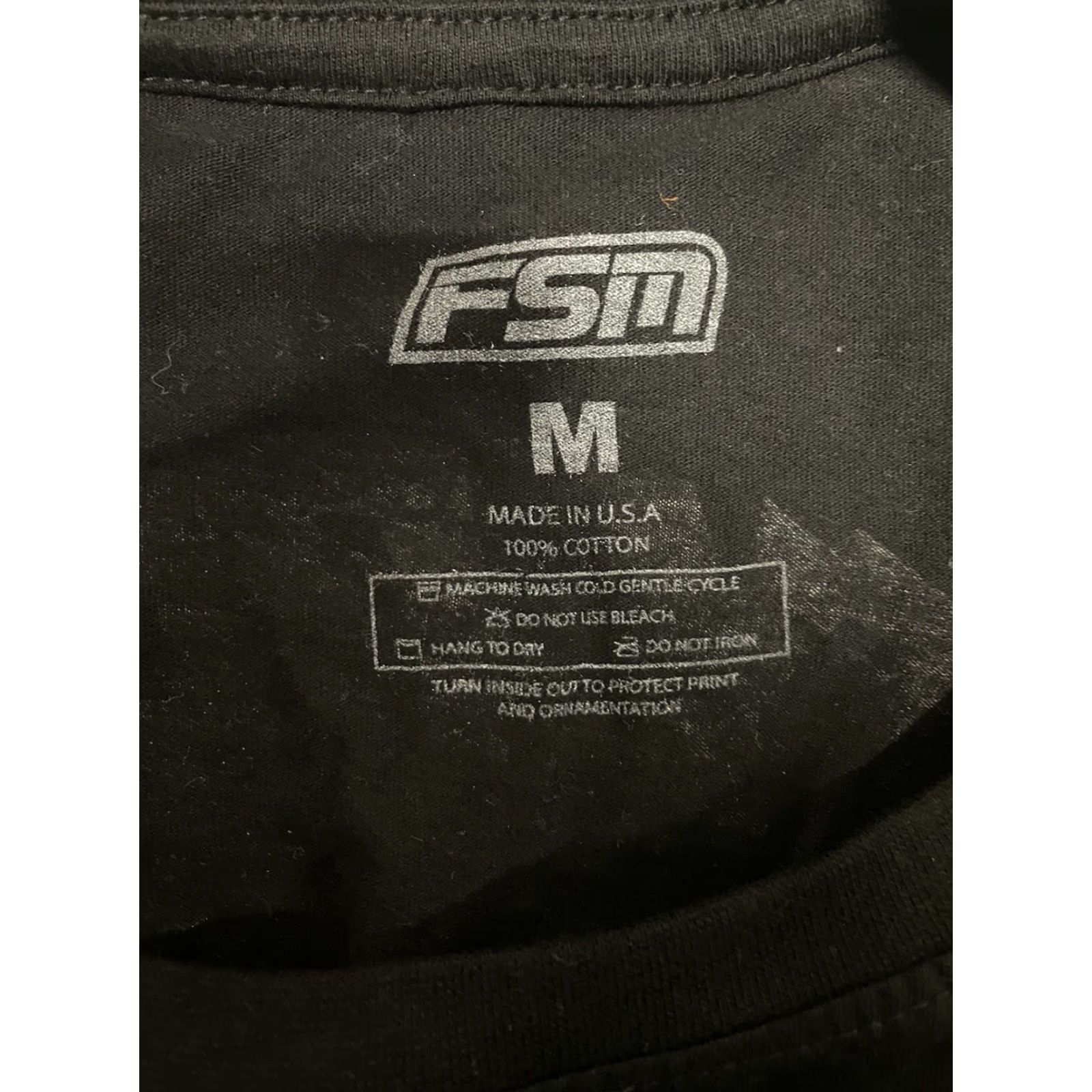 Vintage FSM Army Shirt Mens T-Shirt Black Size M Made In Usa 100% Cotton Y2k Alt Size US M / EU 48-50 / 2 - 5 Thumbnail