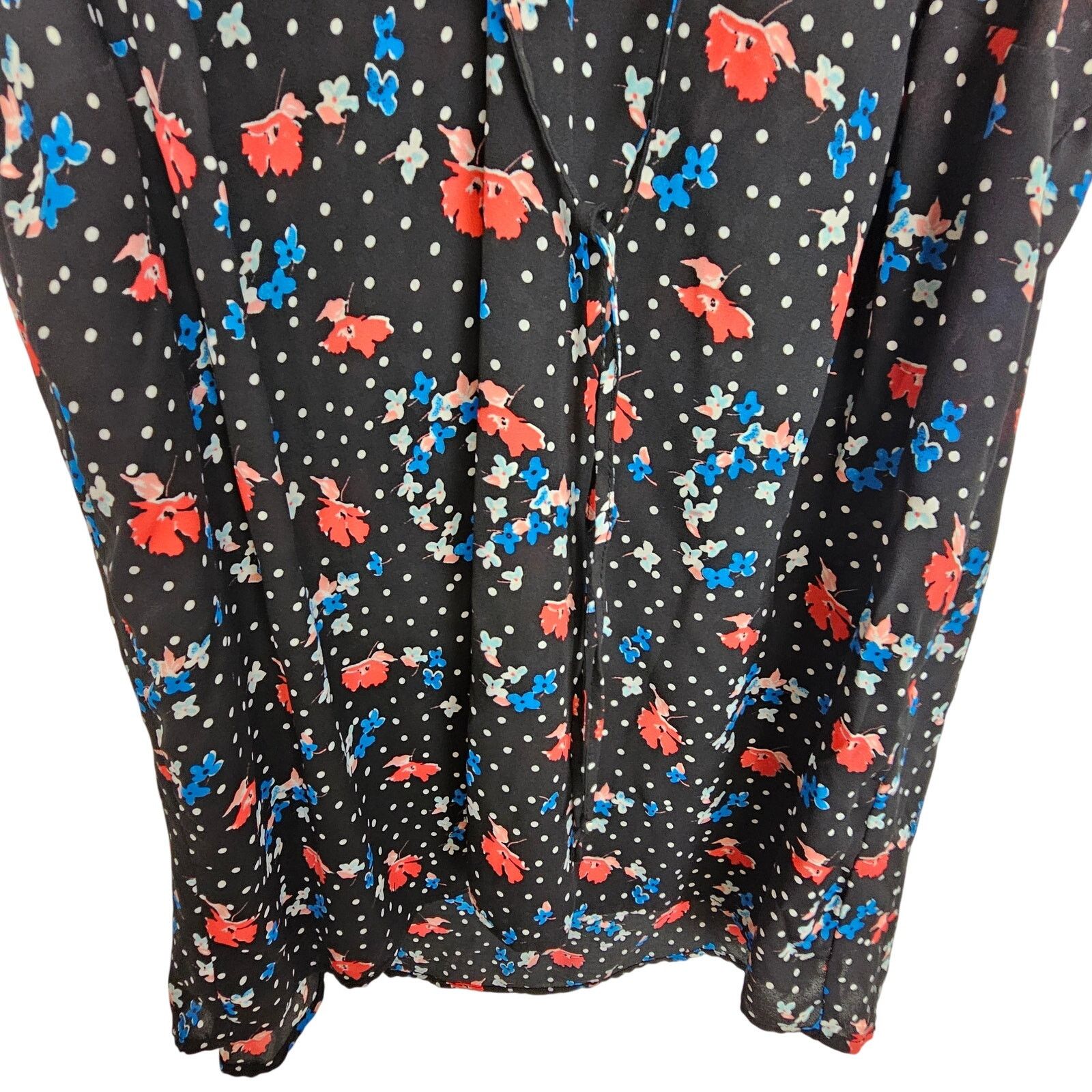 Torrid Torrid Womens Floral Polka Dot Lace Up Tank Top Plus 00X Size XL / US 12-14 / IT 48-50 - 3 Thumbnail