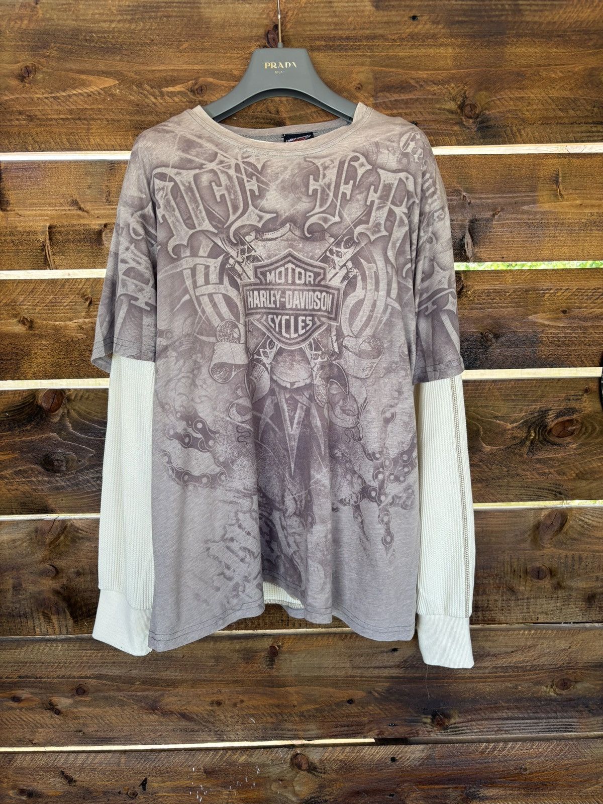 Harley Davidson Harley-Davidson Layered Thermal Tee Size US L / EU 52-54 / 3 - 1 Thumbnail