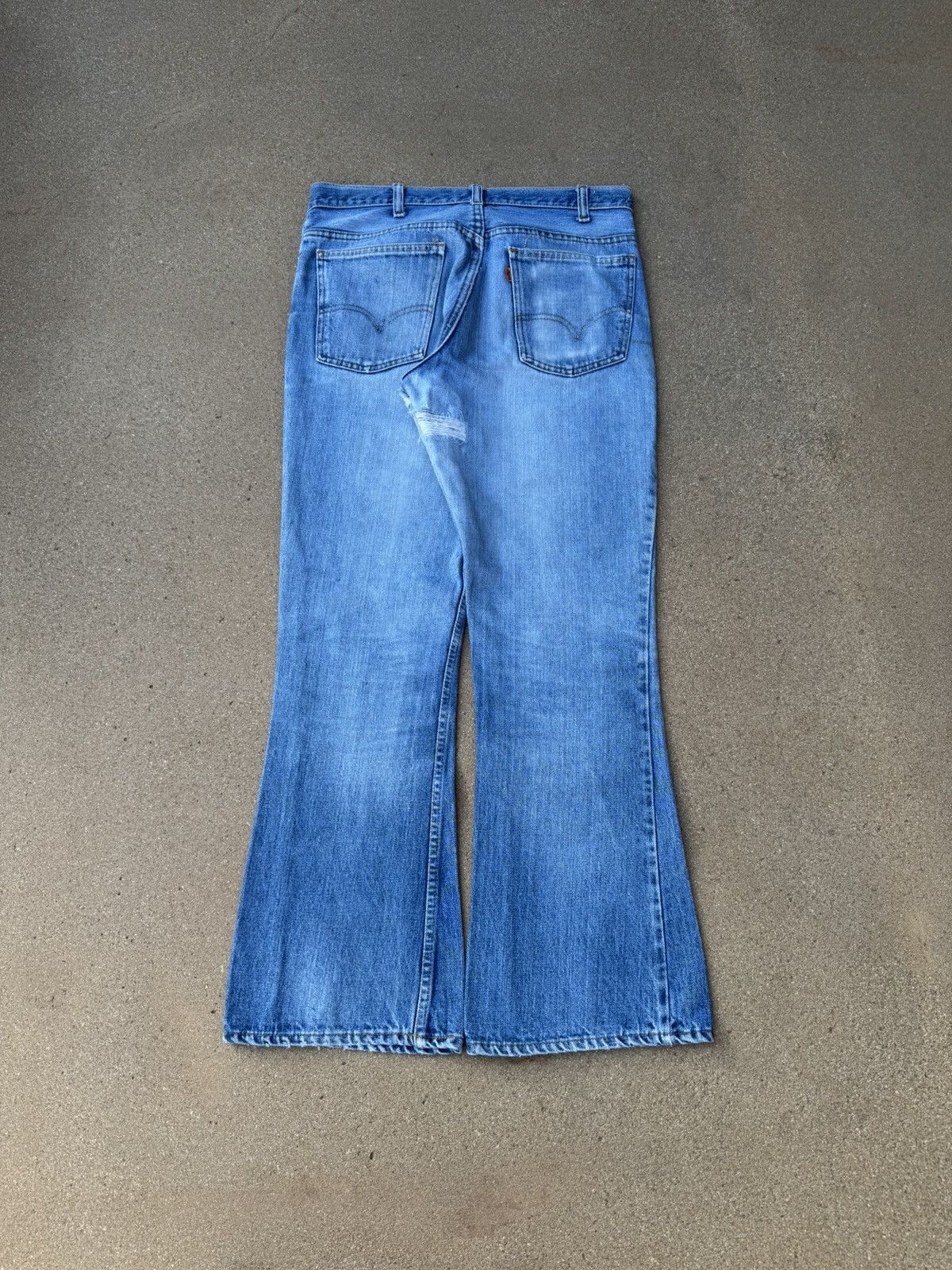 Levi's × Vintage Vtg 70’s Levi’s 646 Orange Tab Bellbottom Flare Jeans 33x30 Size US 33 - 2 Thumbnail
