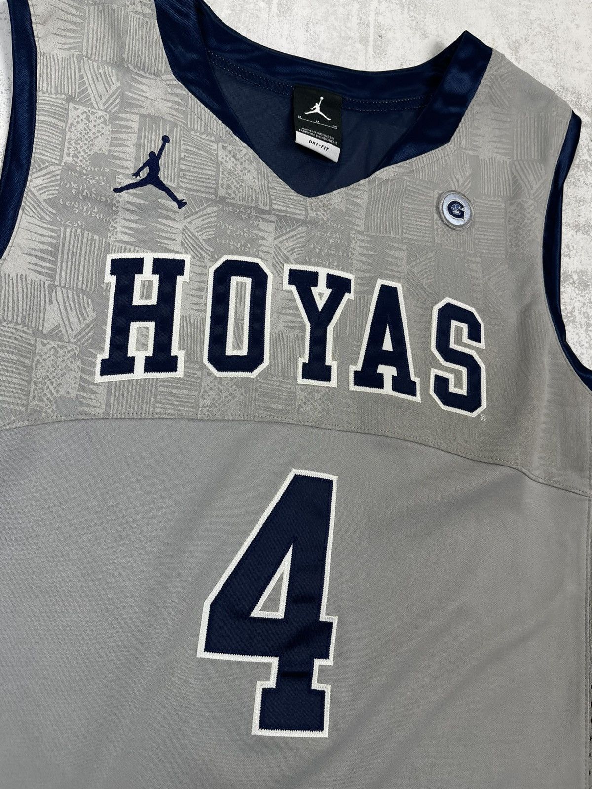 Jordan Brand 2010-11 Georgetown Hoyas Jordan Elite Kente Trim Jersey #4 Size US M / EU 48-50 / 2 - 4 Thumbnail