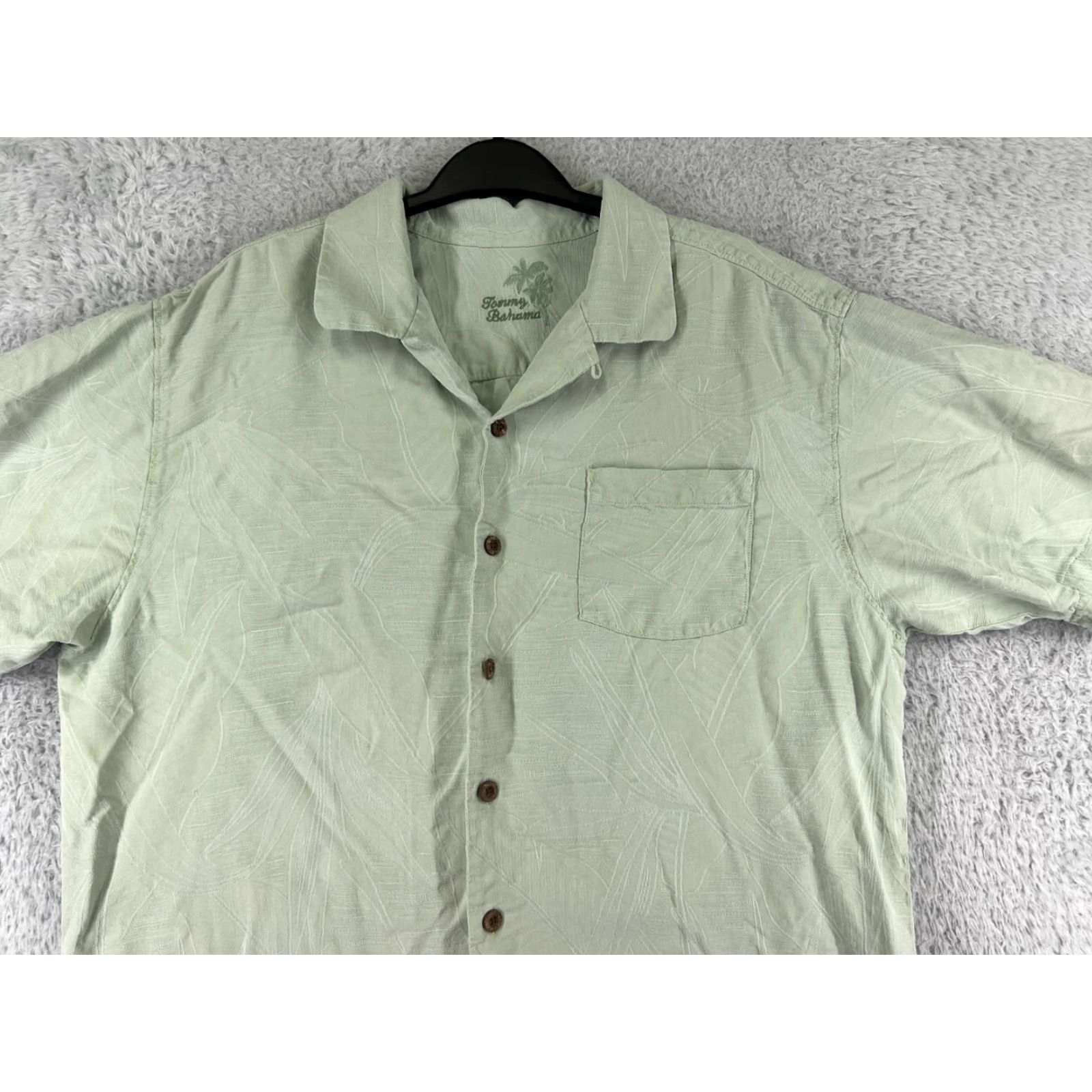 Tommy Bahama Tommy Bahama Shirt Mens Large Green Bird Of Paradise Floral 100% Silk Hawaiian Shirt Mens Large Green Floral Aloha Beach Resort Silk Button-Up Casual Size US L / EU 52-54 / 3 - 4 Thumbnail