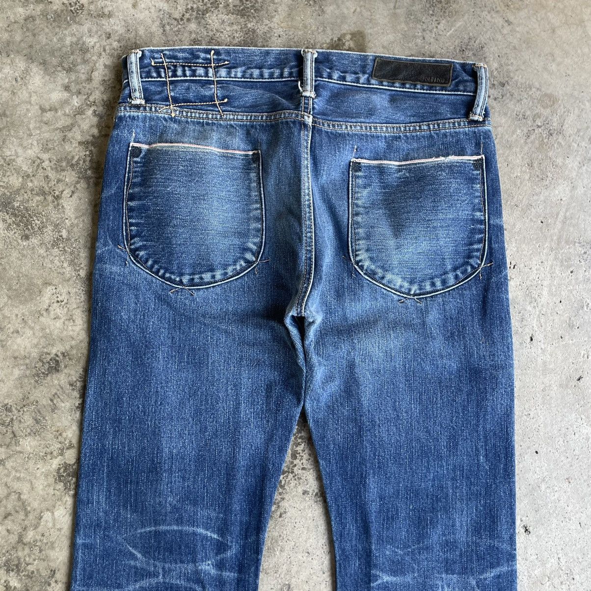 KURO 🔥🇯🇵KURO Japan Blue Denim Distress Selvedge Denim Jeans Size US 31 - 5 Thumbnail
