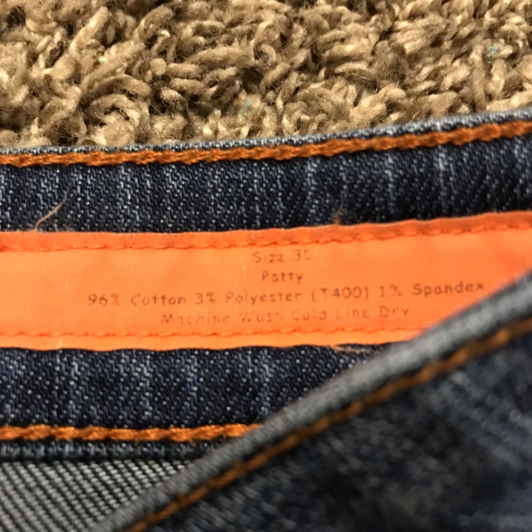 Vintage Style Jeans Womens 30 Patty Cotton Blend Straight Denim Blue 32W 27L Regular Size 30" / US 8 / IT 44 - 3 Thumbnail