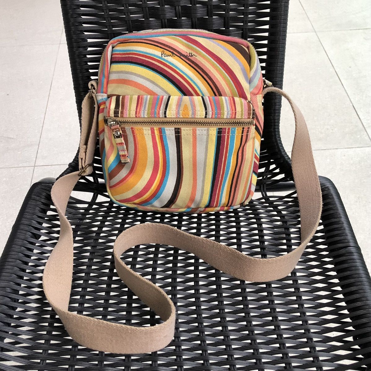 Paul Smith Paul Smith Multicolour-stripe Canvas Shoulder Bag Size ONE SIZE - 12 Thumbnail