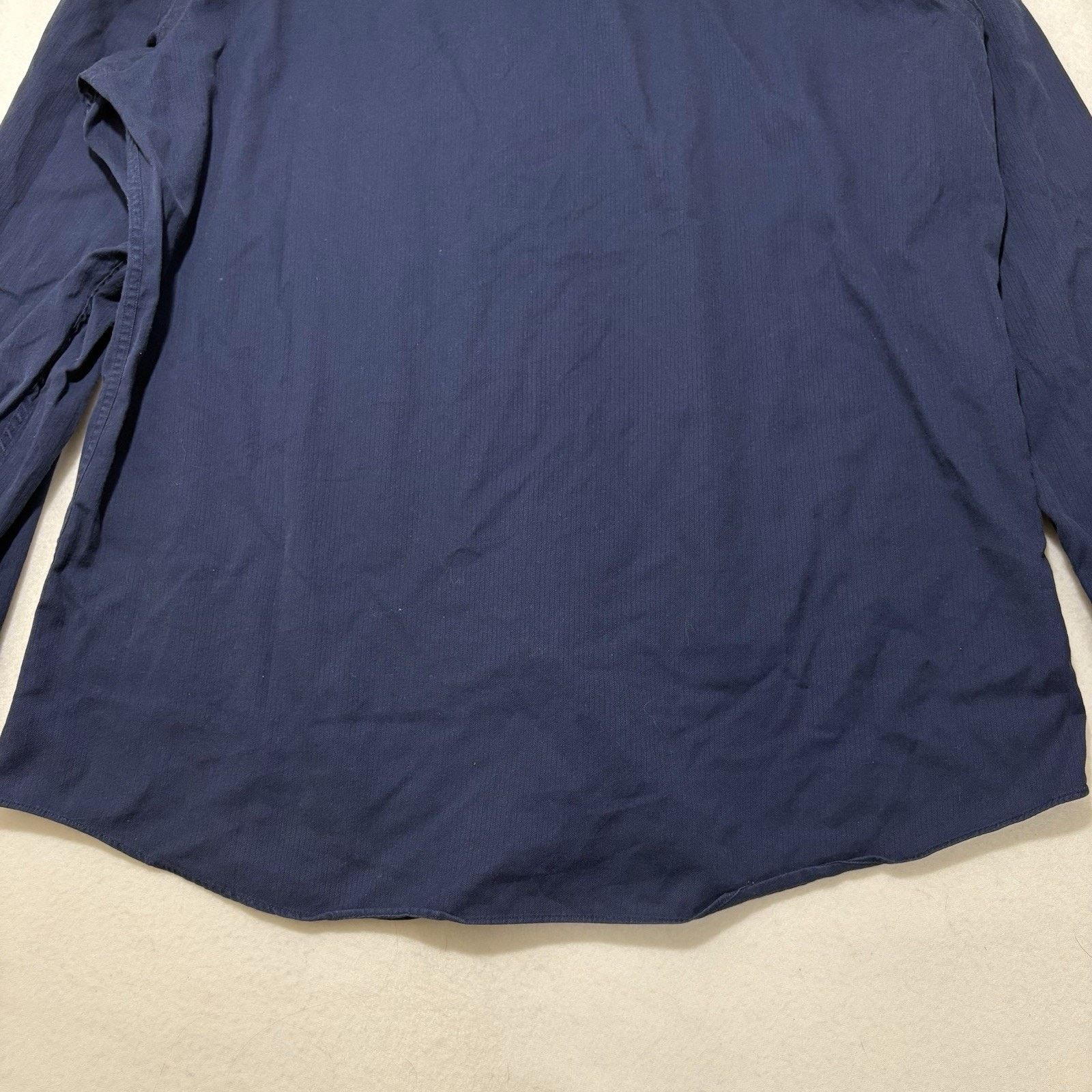 Apt. 9 Apt 9 17.5 36/37 Slim Fit Button Down Dress Shirt Navy Blue Size US XL / EU 56 / 4 - 13 Thumbnail