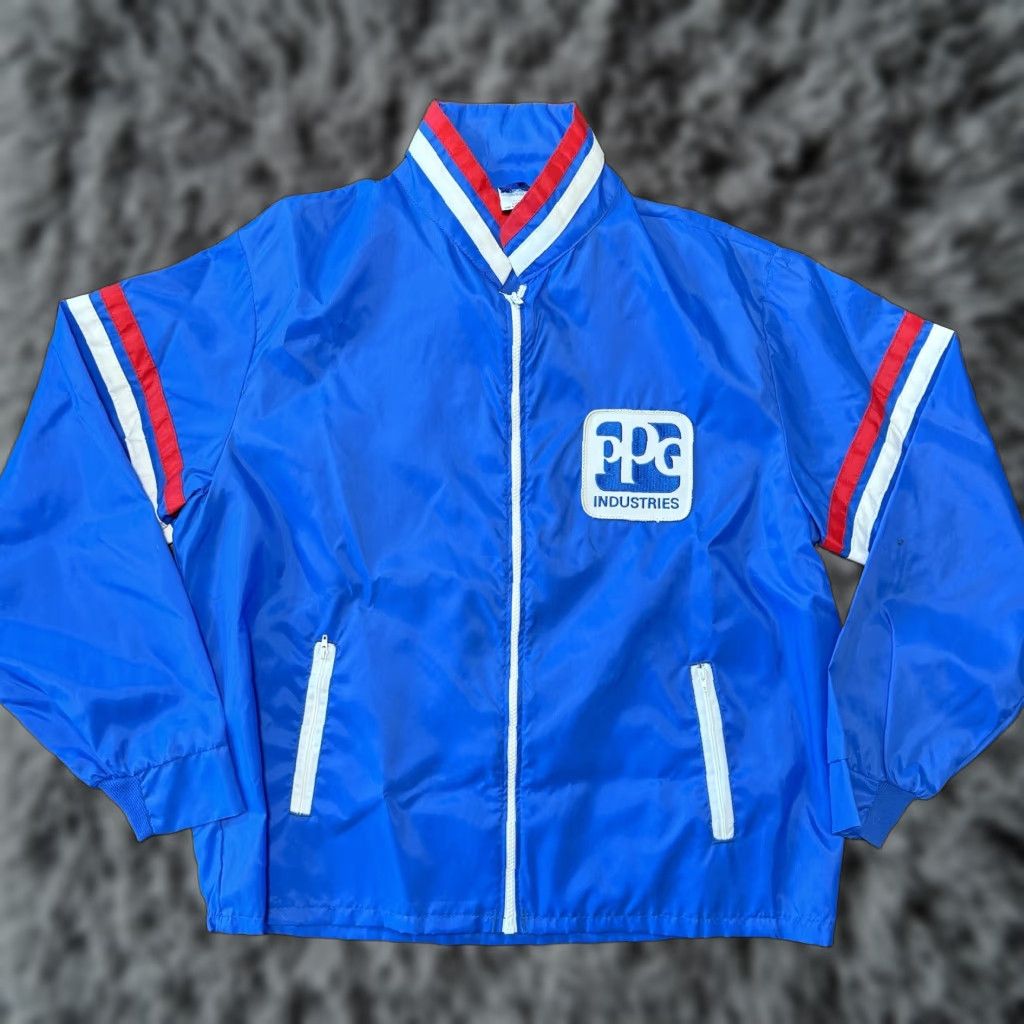 Vintage VINTAGE Horizon Sportswear PPG Indy Car World Series Racing Jacket Men’s Large L Blue Nylon Zip Windbreaker 1970s Cars Style Full Zip Lightweight Size US L / EU 52-54 / 3 - 1 Thumbnail
