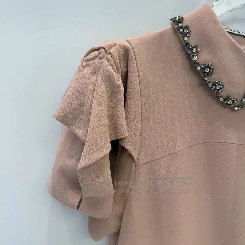 Miu Miu Miu Miu Pink Short Sleeve Dress . Size M / US 6-8 / IT 42-44 - 3 Thumbnail