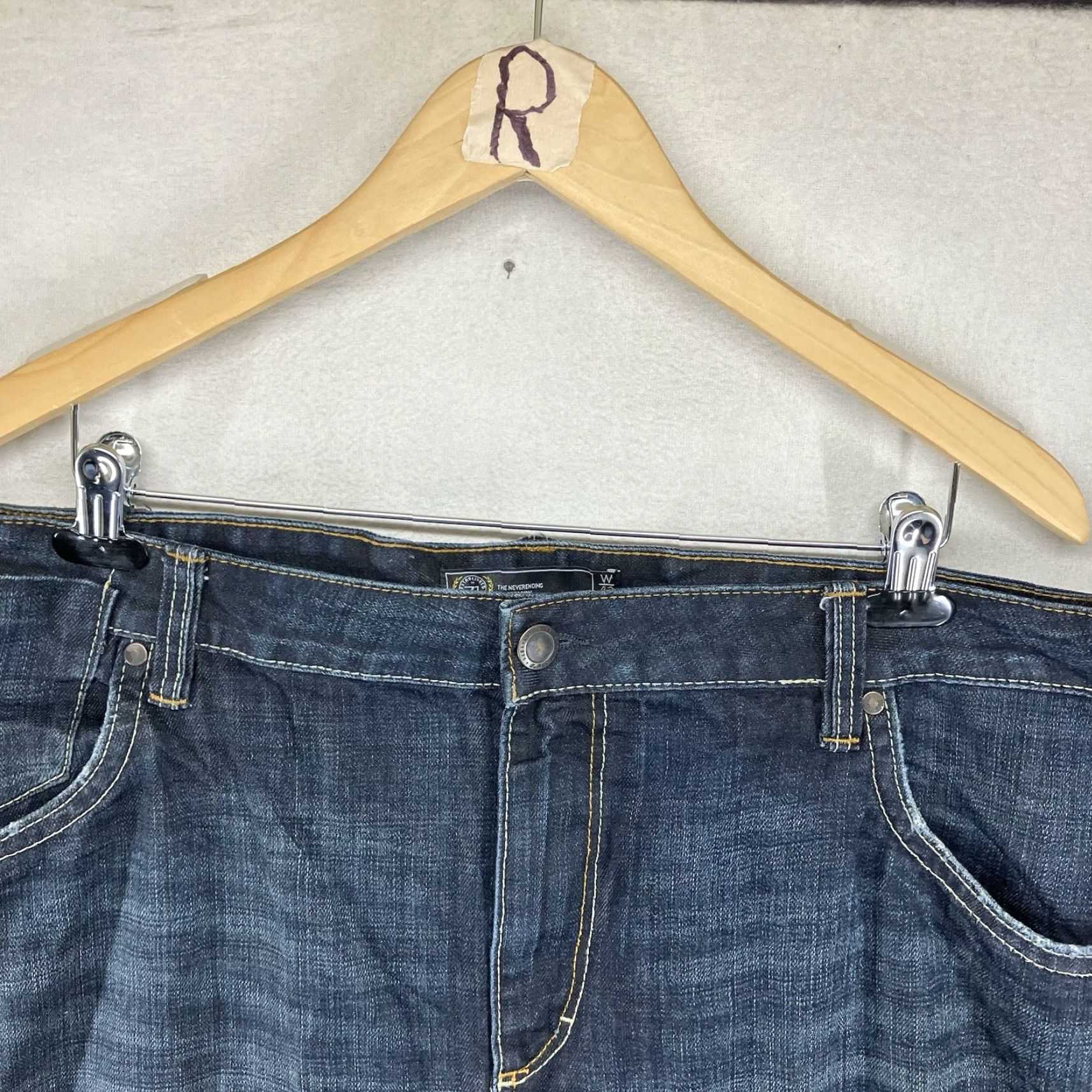 Vintage VINTAGE Angelo Litrico Y2K Jeans 42x32 Baggy Wide-Leg High Rise Blue 90s Grunge Mens Size US 42 / EU 58 - 6 Thumbnail