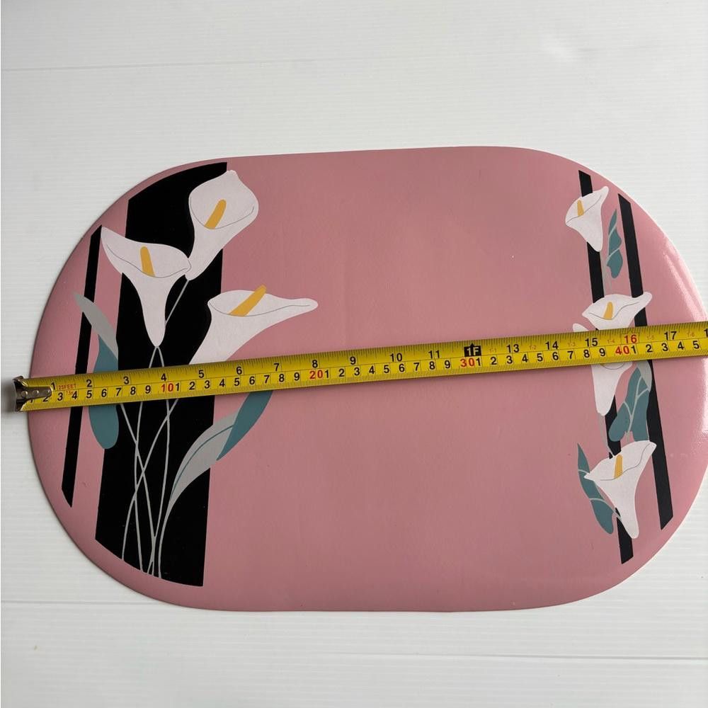 Designer 2 Vintage 1990 Pink Floral Placemats Size ONE SIZE - 2 Thumbnail