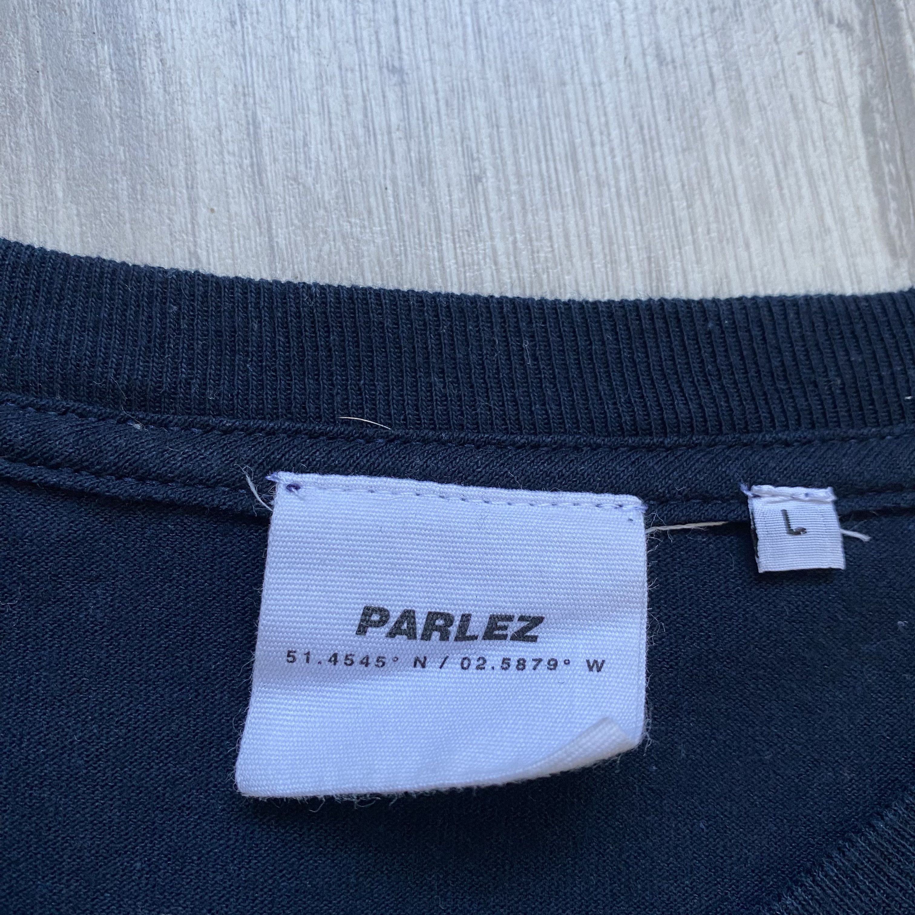 Parlez Parlez logo navy tee streetwear Size US L / EU 52-54 / 3 - 5 Thumbnail