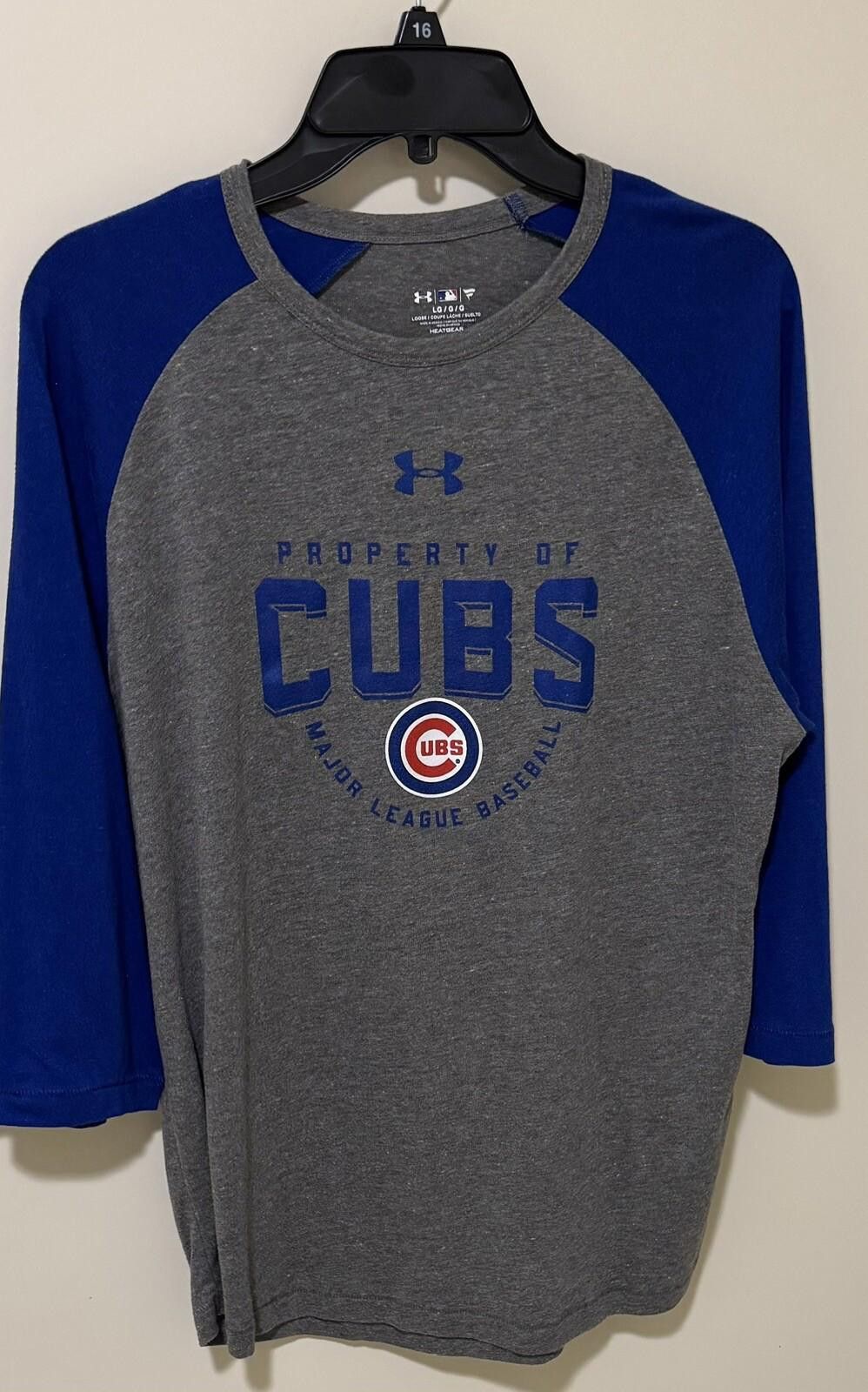 Majestic chicago cubs Under Armour T-shirt Men Sz L Raglan 3/4 sleeve Size US L / EU 52-54 / 3 - 4 Thumbnail