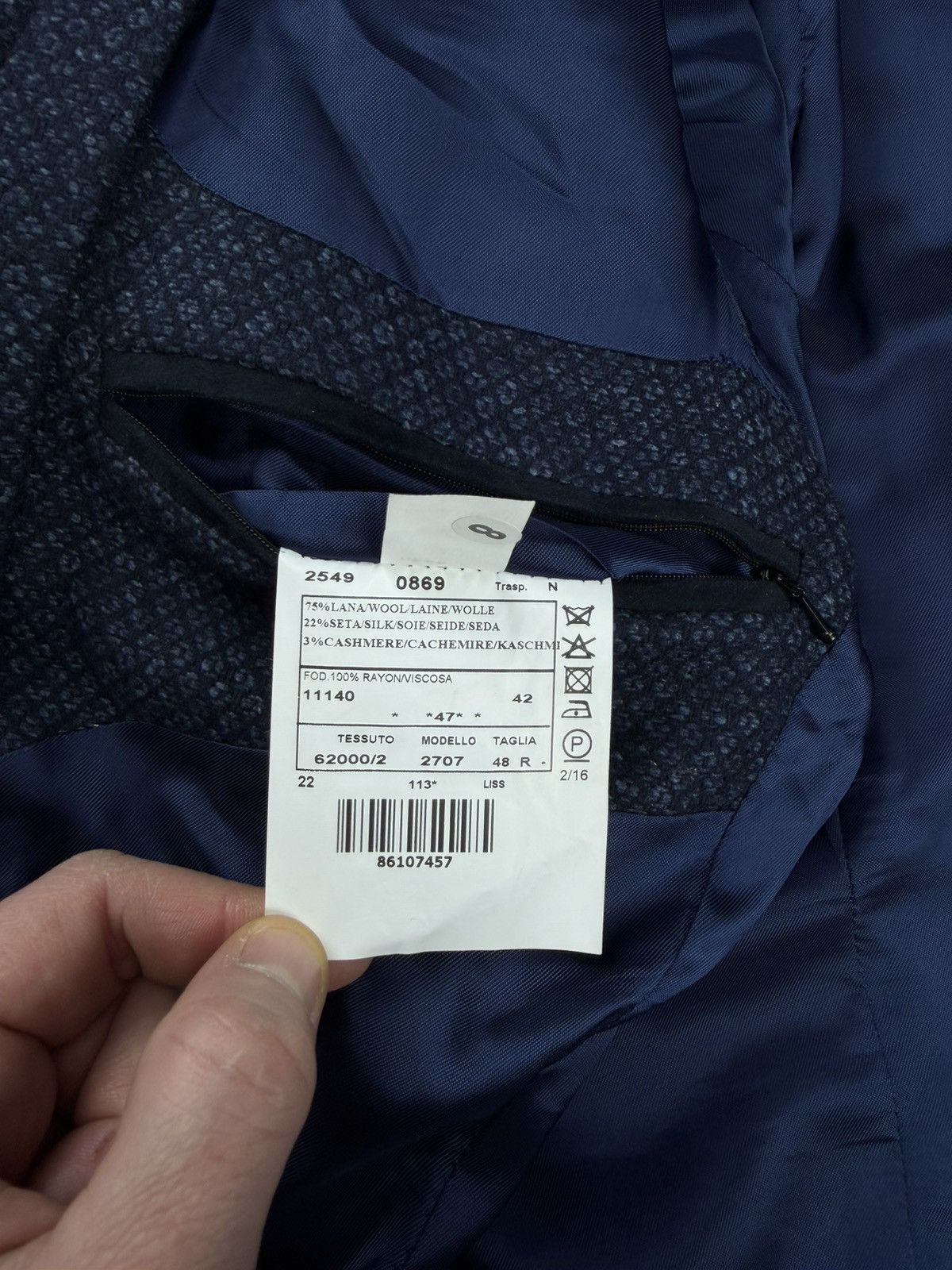 Boggi Boggi Milano Wool/Silk/Cashmere Blazer Jacket Size 48 R Size 38R - 10 Thumbnail